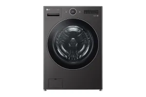 LG Black Steel 5.8 cu. ft. Front Load Washer with AI DD 2.0 and LCD Knob - WM6700HBA