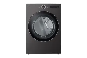 LG Black Steel 7.4 cu. ft. Ultra Large Capacity Smart Front Load Dryer with Built-In Intelligence & TurboSteam - DLEX6700B