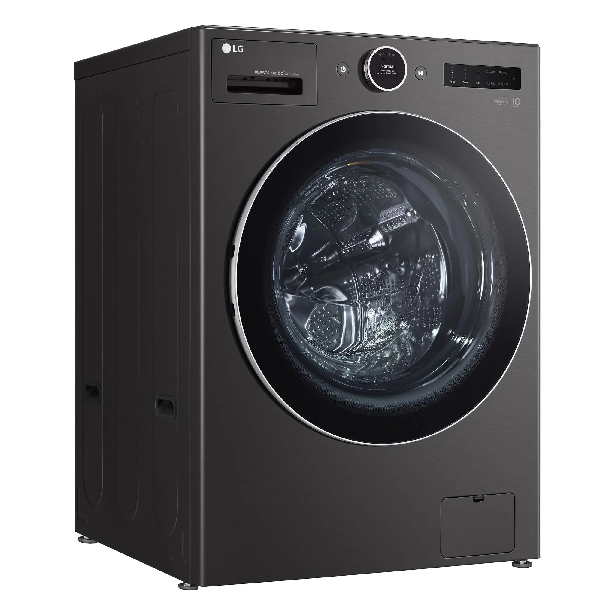 LG Black Steel All-in-One Ventless Washer/Dryer Combo with Inverter HeatPump Technology and Direct Drive Motor (5.8 cu. ft. - WM6998HBA