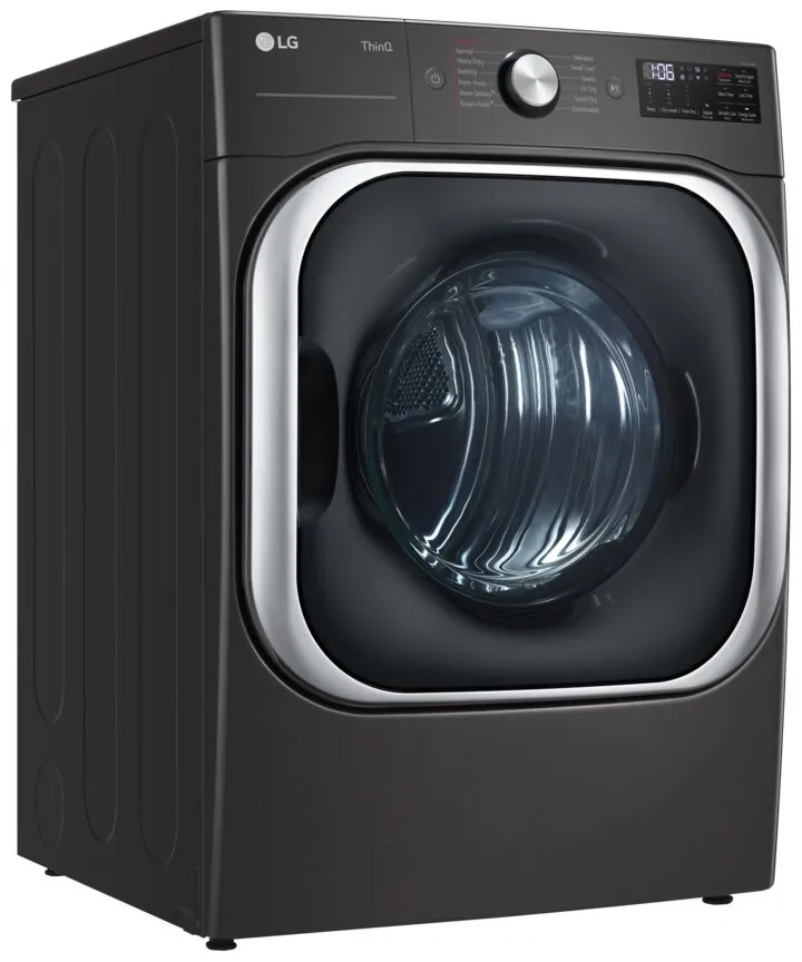 LG Black Steel Electric Front-Load Smart Wi-Fi Enabled Dryer with TurboSteam (9.0 cu. ft.) - DLEX8900B