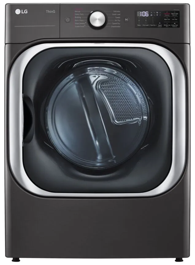 LG Black Steel Electric Front-Load Smart Wi-Fi Enabled Dryer with TurboSteam (9.0 cu. ft.) - DLEX8900B