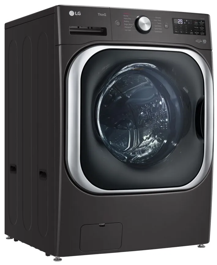 LG Black Steel Front-Load Mega Capacity Smart Wi-Fi Enabled Washer with TurboWash (6.0 cu. ft.) - WM8900HBA