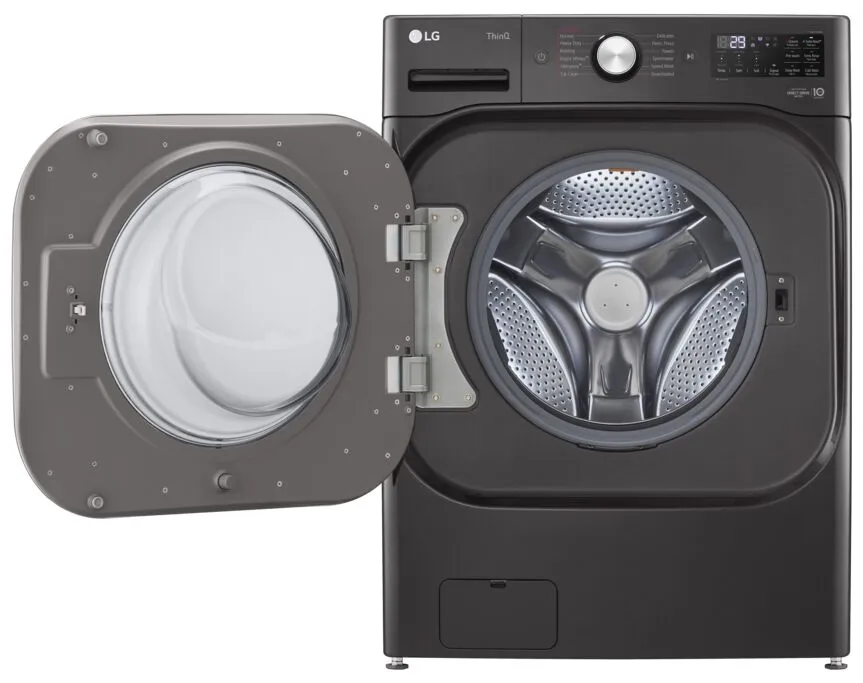 LG Black Steel Front-Load Mega Capacity Smart Wi-Fi Enabled Washer with TurboWash (6.0 cu. ft.) - WM8900HBA
