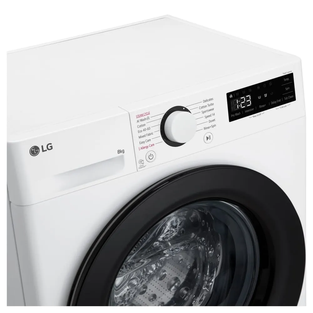 LG F2Y508WBLN1 8kg 1200 Spin Washing Machine