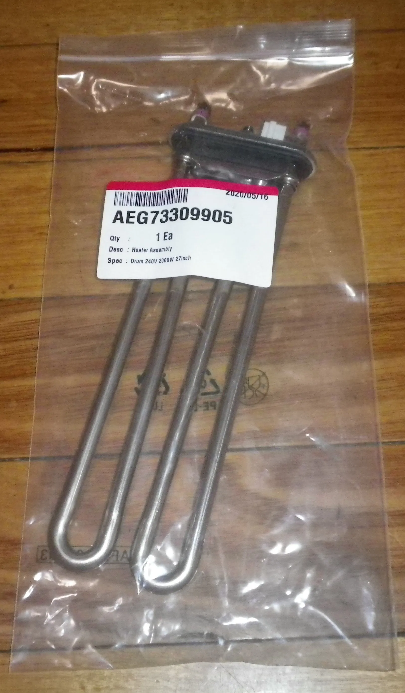 LG Front Loader Washer 2000W Heating Element - Part # AEG73309905