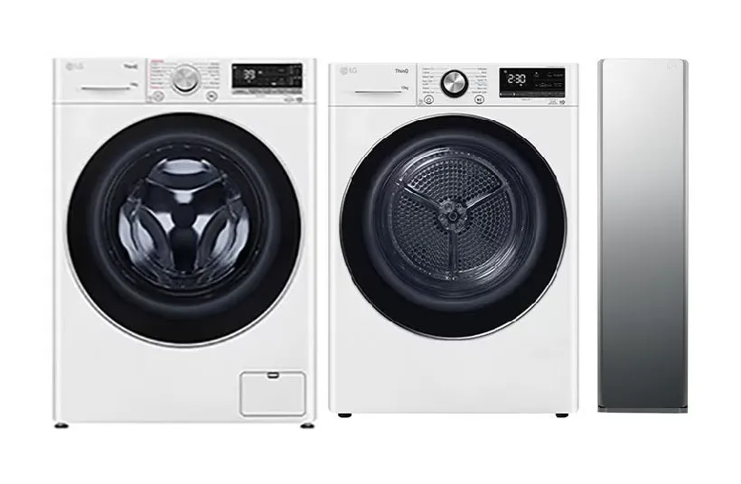 LG FV1410S3WA 10kg Front Load Washer   TD-H10VWD 10kg Dual Inverter Heat Pump dryer   LG S3MFC Styler