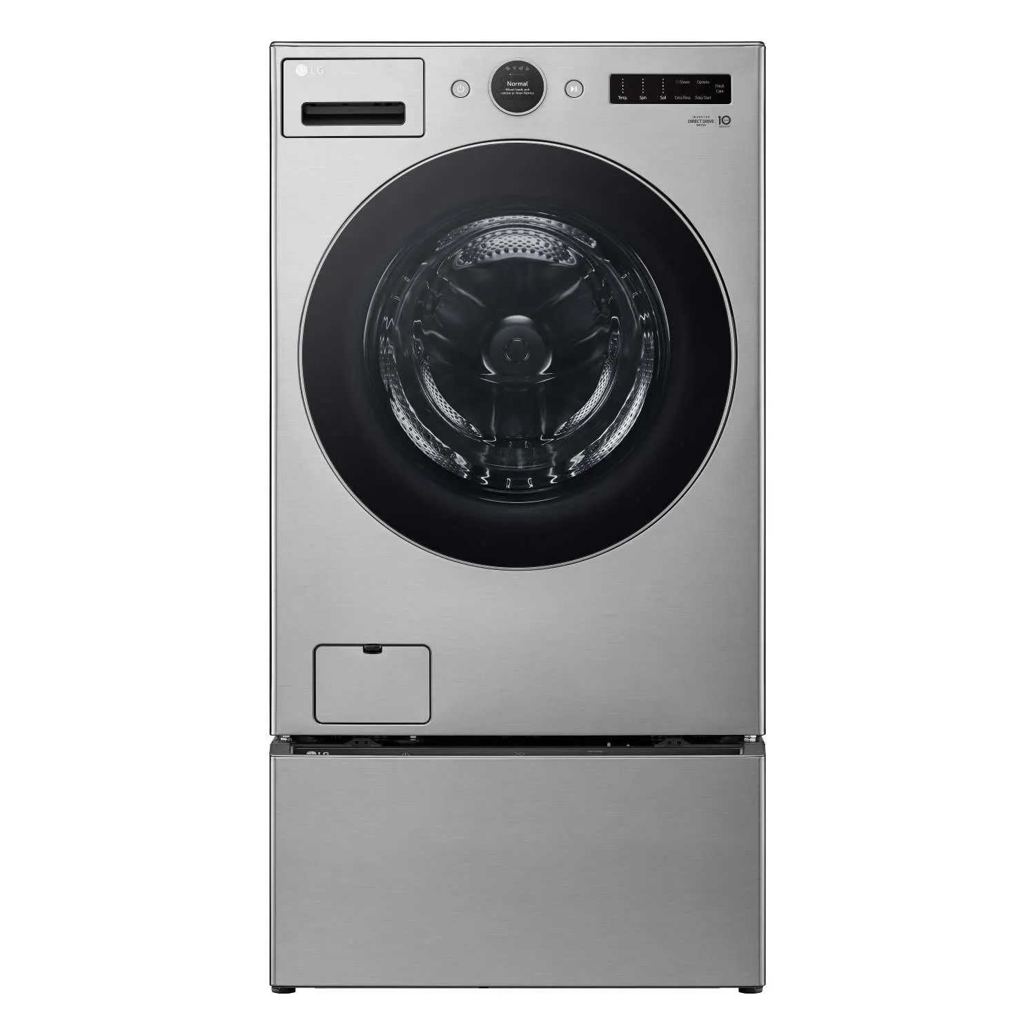 LG Graphite Steel 5.2 cu. ft. Front Load Washer with AI DD and LCD Knob - WM5500HVA