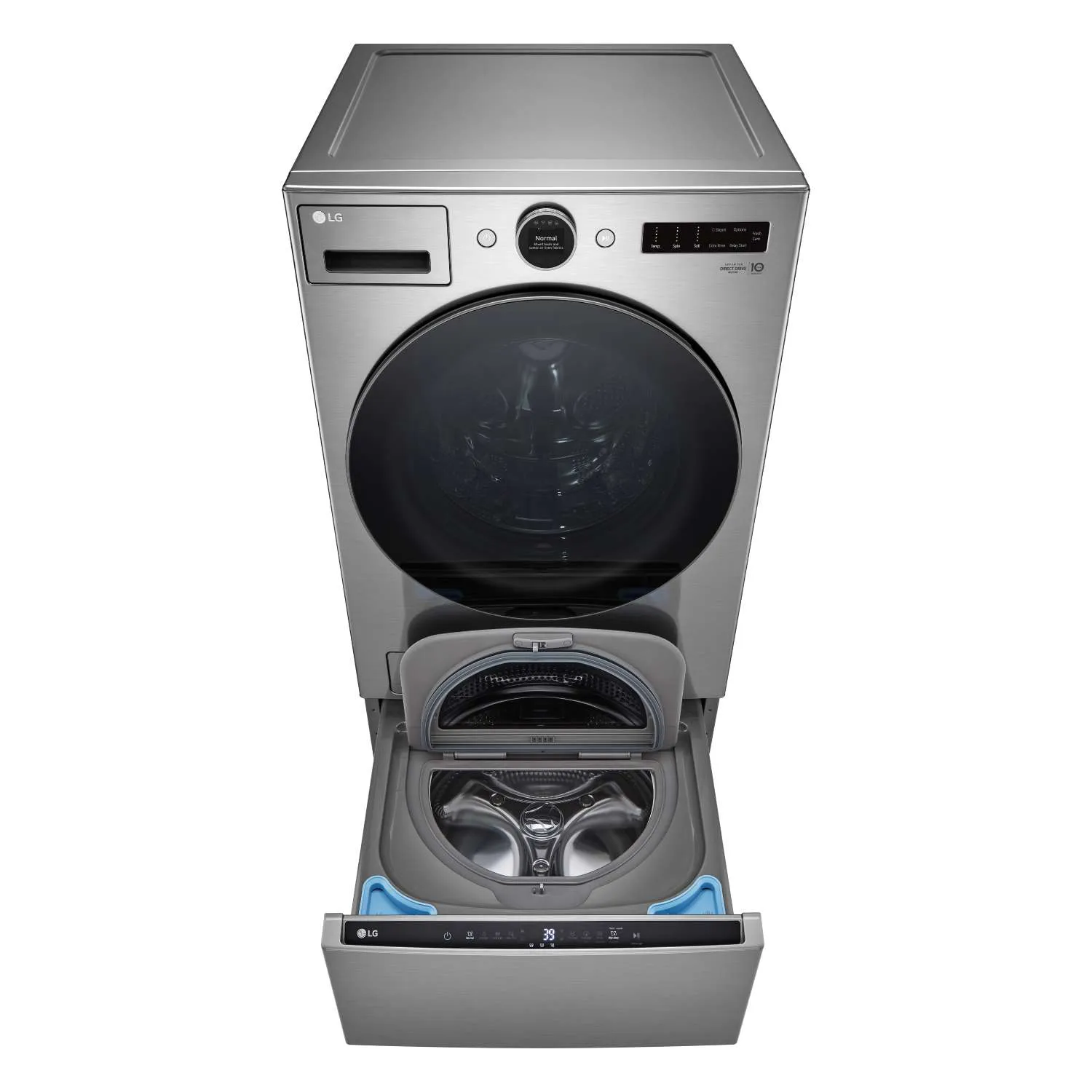LG Graphite Steel 5.2 cu. ft. Front Load Washer with AI DD and LCD Knob - WM5500HVA