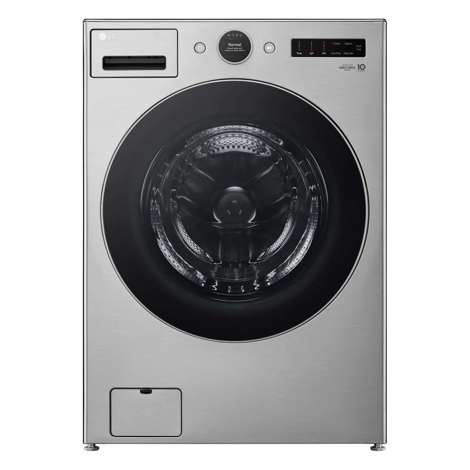 LG Graphite Steel 5.2 cu. ft. Front Load Washer with AI DD and LCD Knob - WM5500HVA
