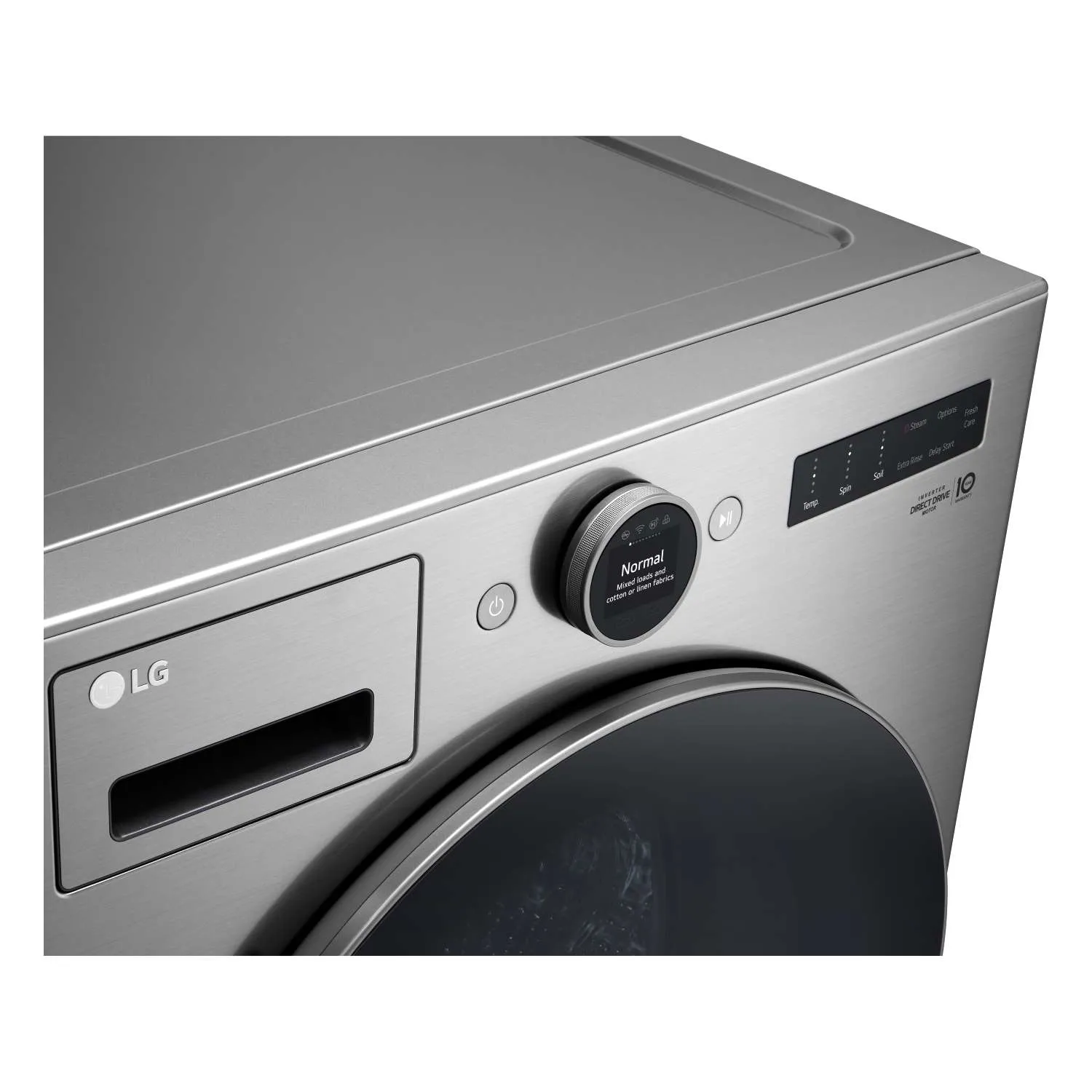 LG Graphite Steel 5.2 cu. ft. Front Load Washer with AI DD and LCD Knob - WM5500HVA