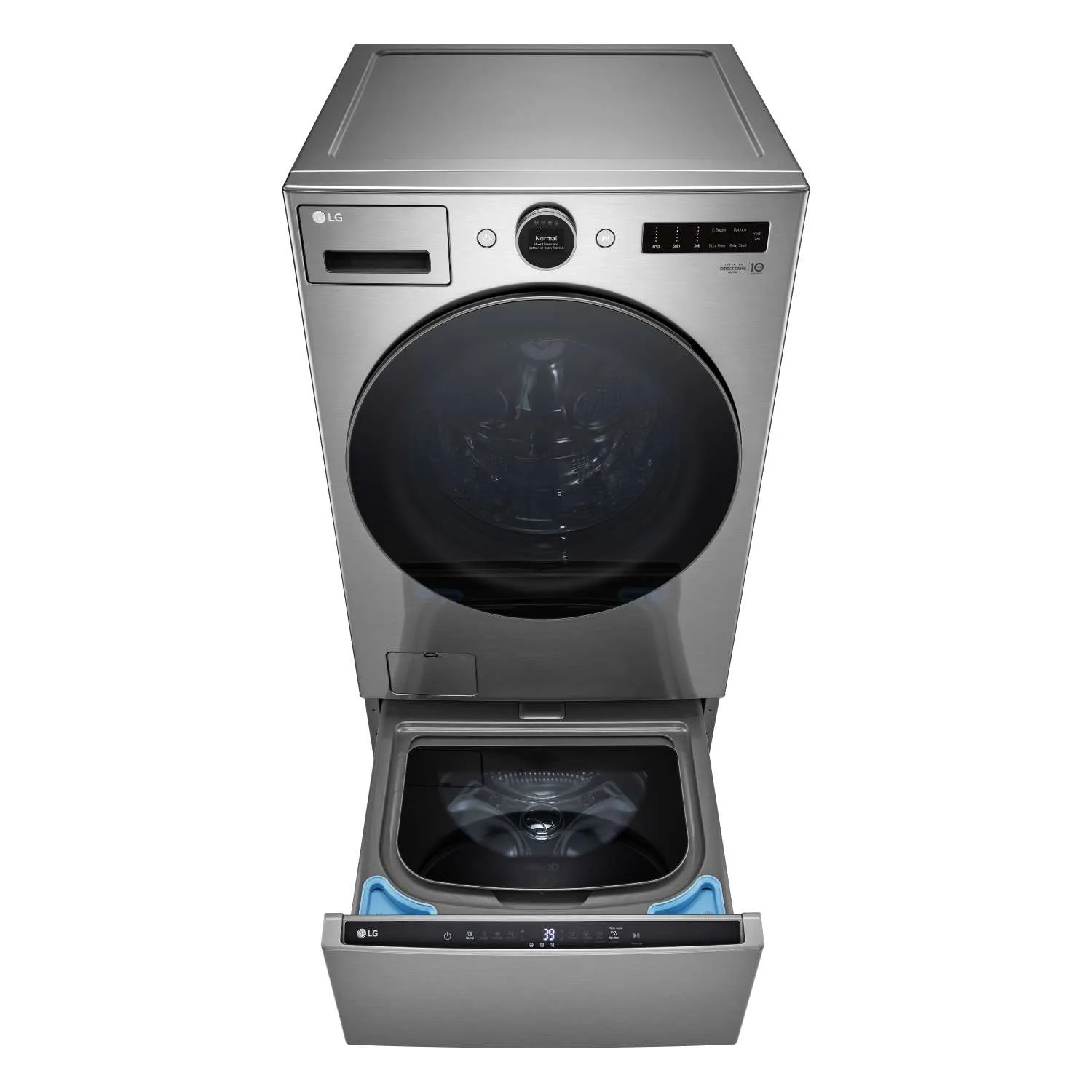 LG Graphite Steel 5.2 cu. ft. Front Load Washer with AI DD and LCD Knob - WM5500HVA
