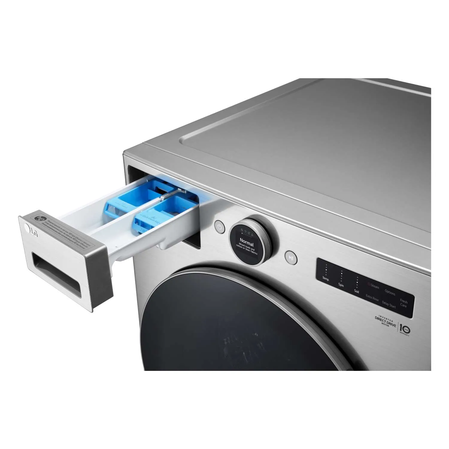 LG Graphite Steel 5.2 cu. ft. Front Load Washer with AI DD and LCD Knob - WM5500HVA