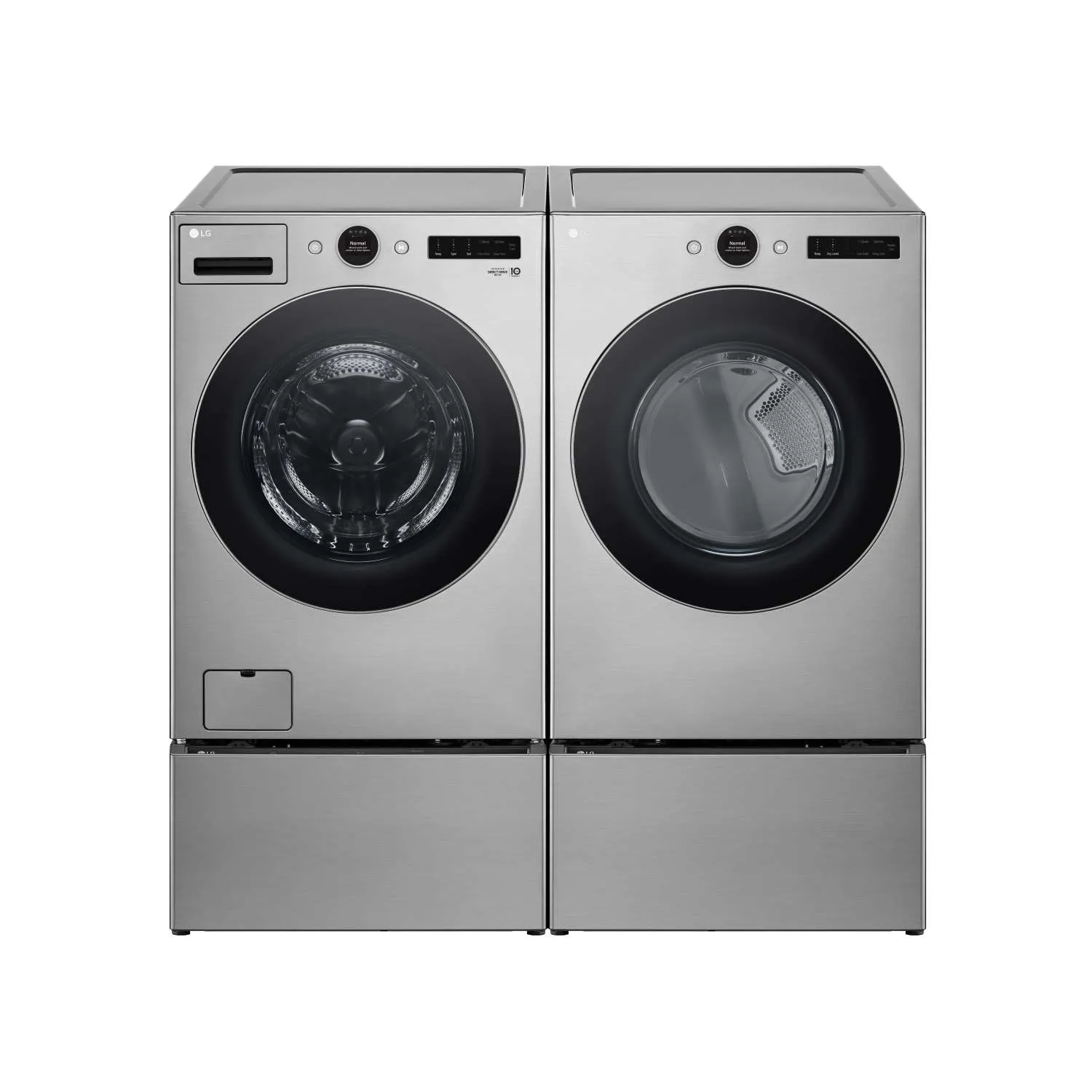 LG Graphite Steel 7.4 cu. ft. Ultra Large Capacity Smart Front Load Gas Dryer with Built-In Intelligence & TurboSteam - DLGX5501V