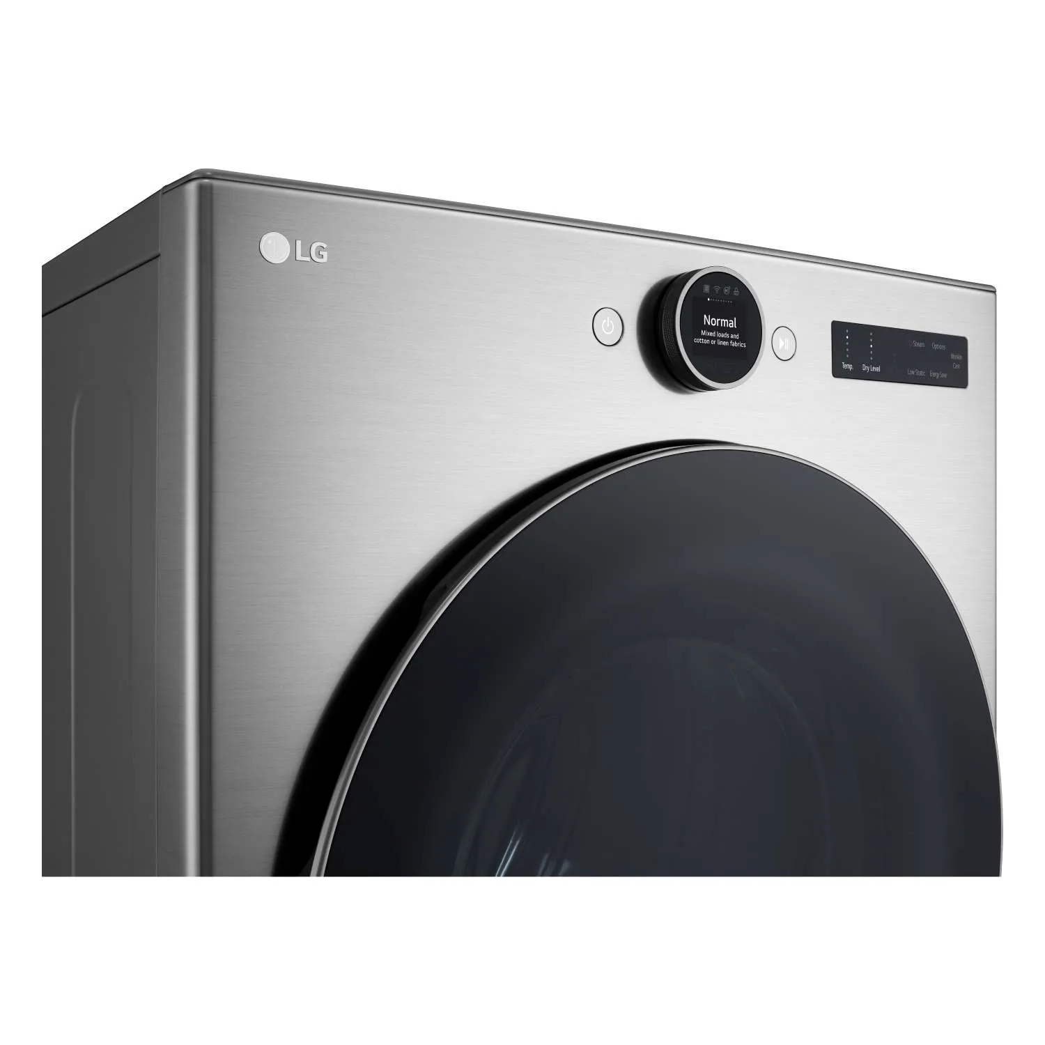 LG Graphite Steel 7.4 cu. ft. Ultra Large Capacity Smart Front Load Gas Dryer with Built-In Intelligence & TurboSteam - DLGX5501V