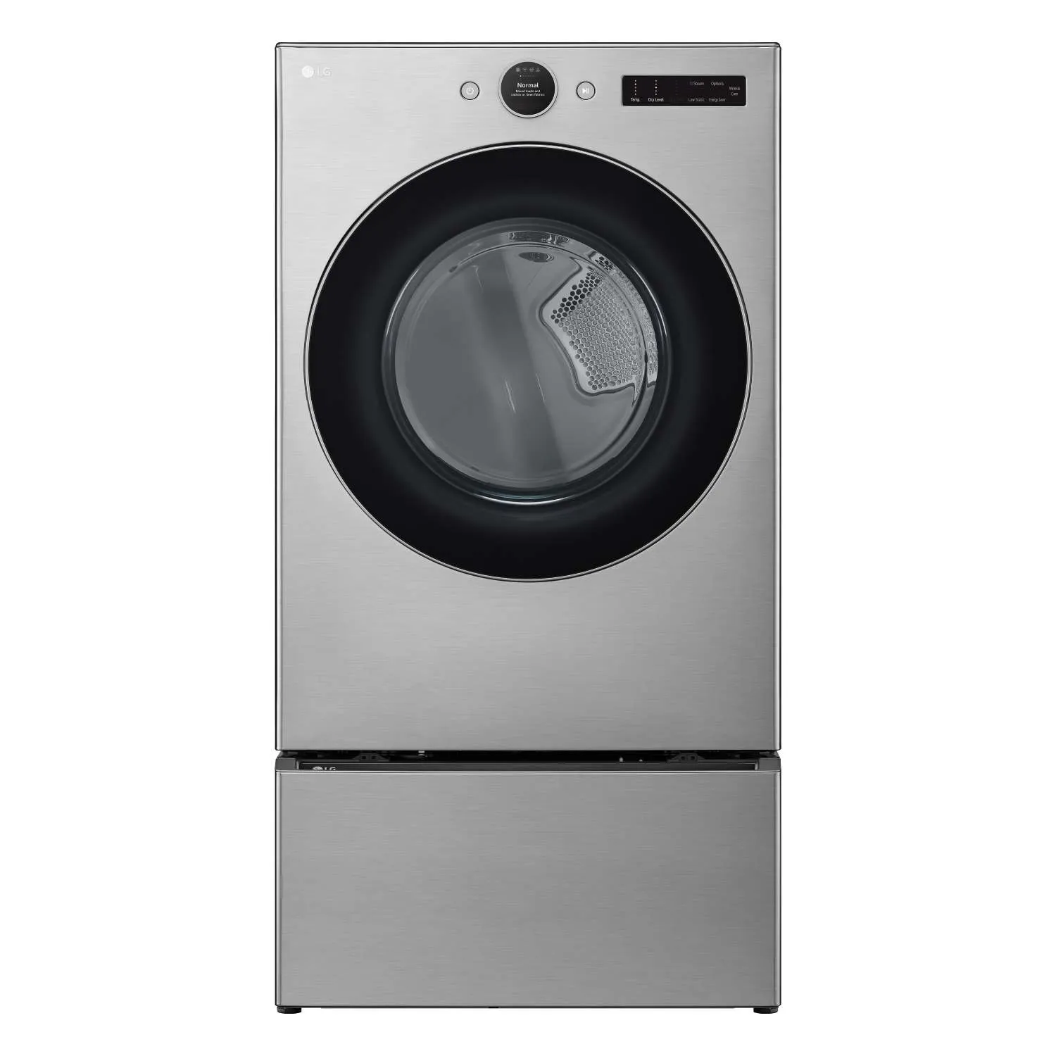 LG Graphite Steel 7.4 cu. ft. Ultra Large Capacity Smart Front Load Gas Dryer with Built-In Intelligence & TurboSteam - DLGX5501V