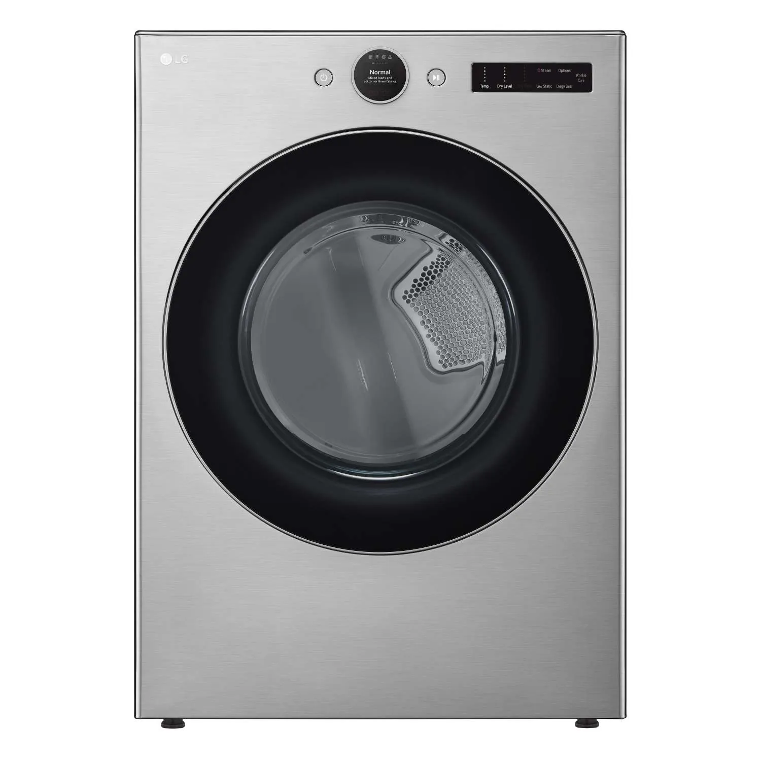 LG Graphite Steel 7.4 cu. ft. Ultra Large Capacity Smart Front Load Gas Dryer with Built-In Intelligence & TurboSteam - DLGX5501V