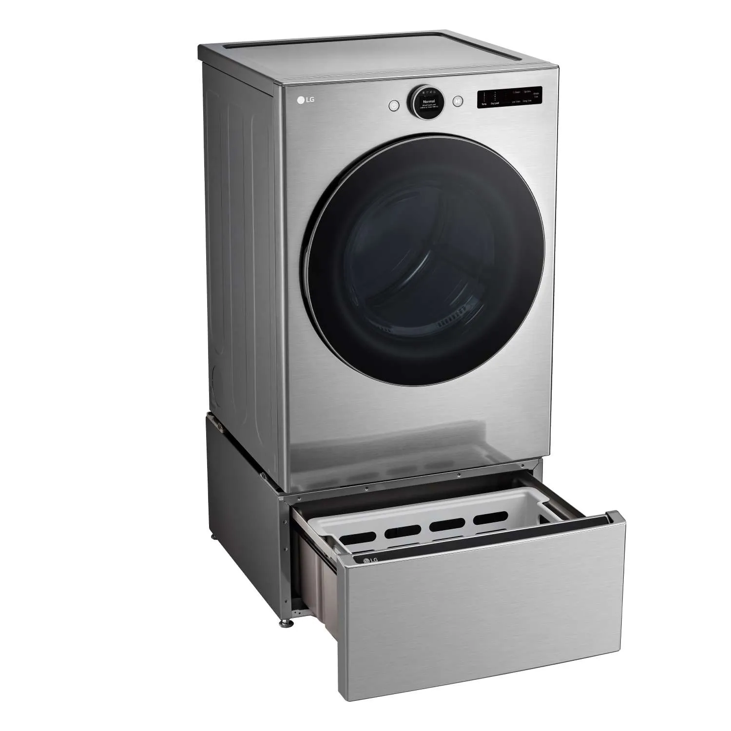 LG Graphite Steel 7.4 cu. ft. Ultra Large Capacity Smart Front Load Gas Dryer with Built-In Intelligence & TurboSteam - DLGX5501V