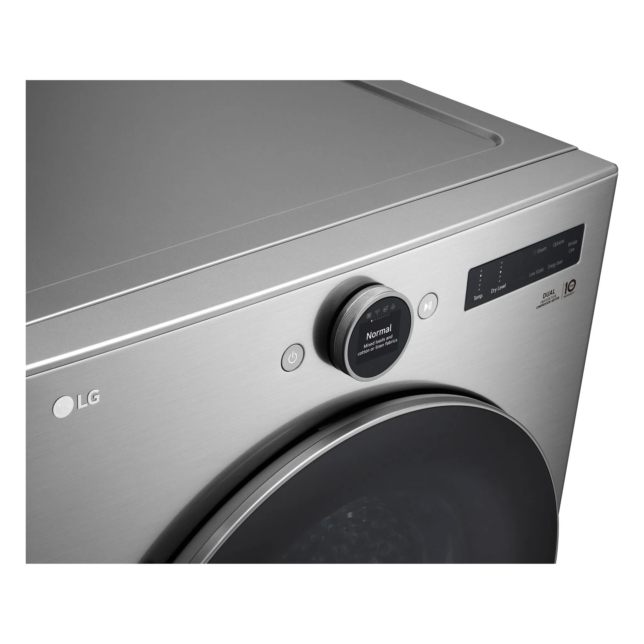 LG Graphite Steel Smart Front Load Dryer with Dual Inverter HeatPump Technology (7.8 Cu.ft) - DLHC5502V