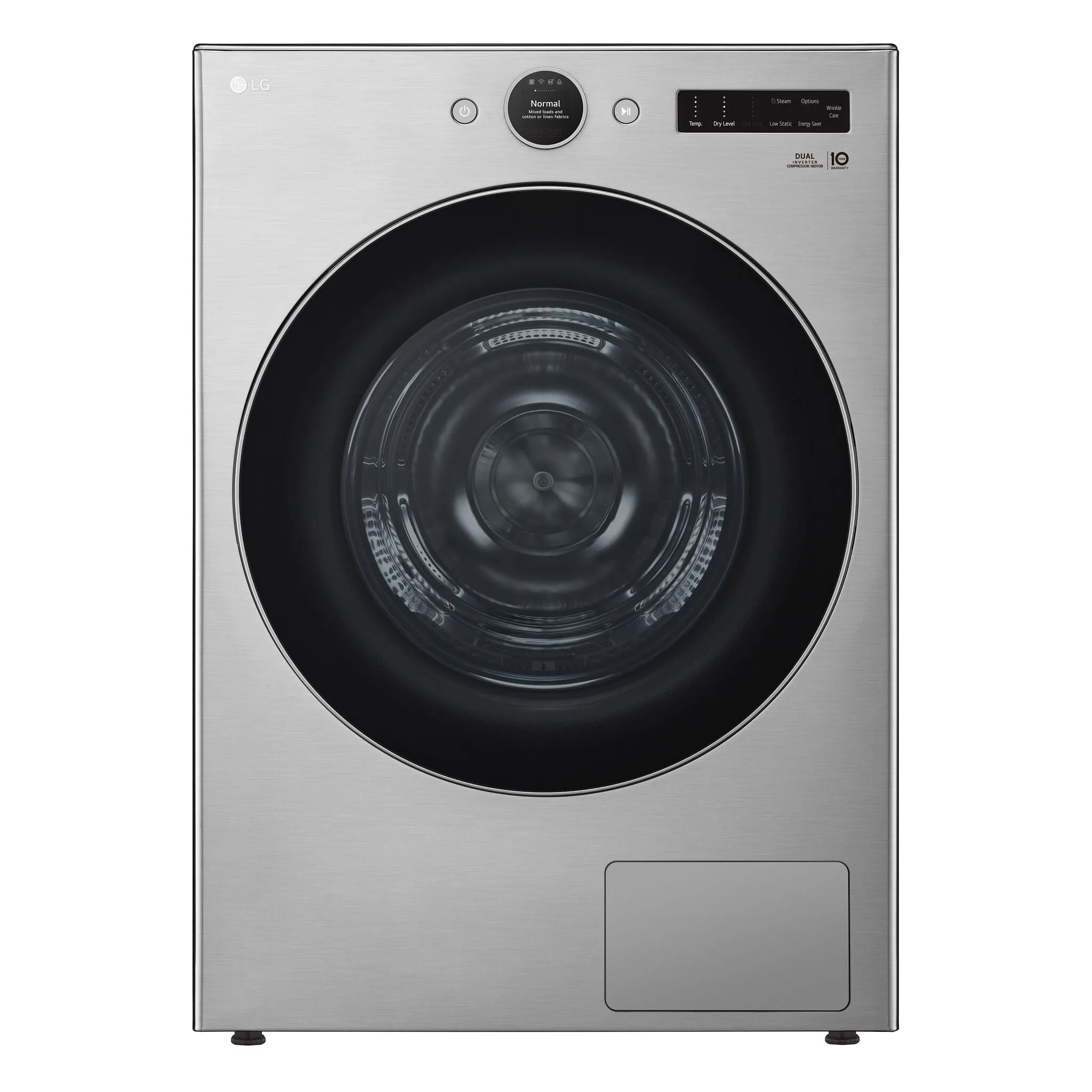 LG Graphite Steel Smart Front Load Dryer with Dual Inverter HeatPump Technology (7.8 Cu.ft) - DLHC5502V