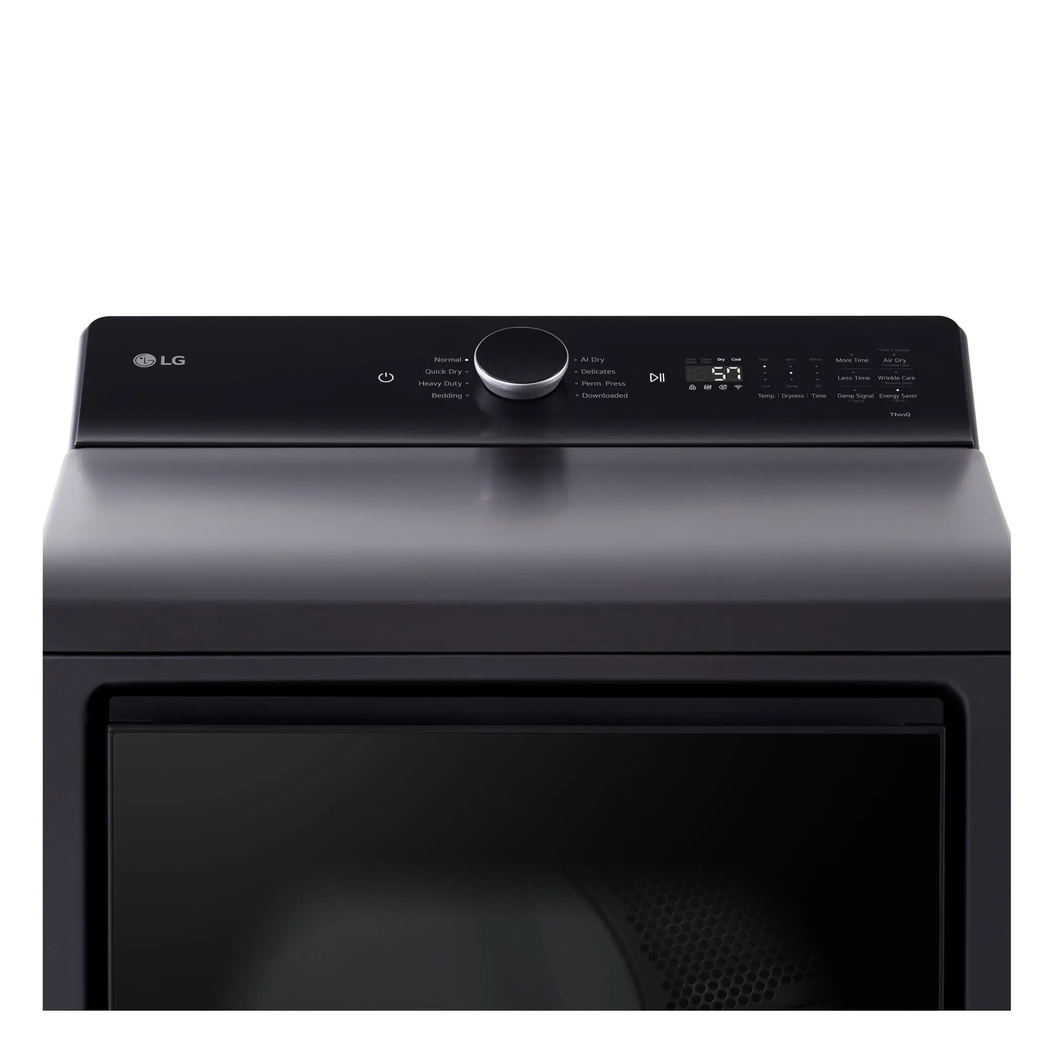 LG Matte Black Electric Dryer with EasyLoad Door (7.3 cu.ft) - DLE8400BE