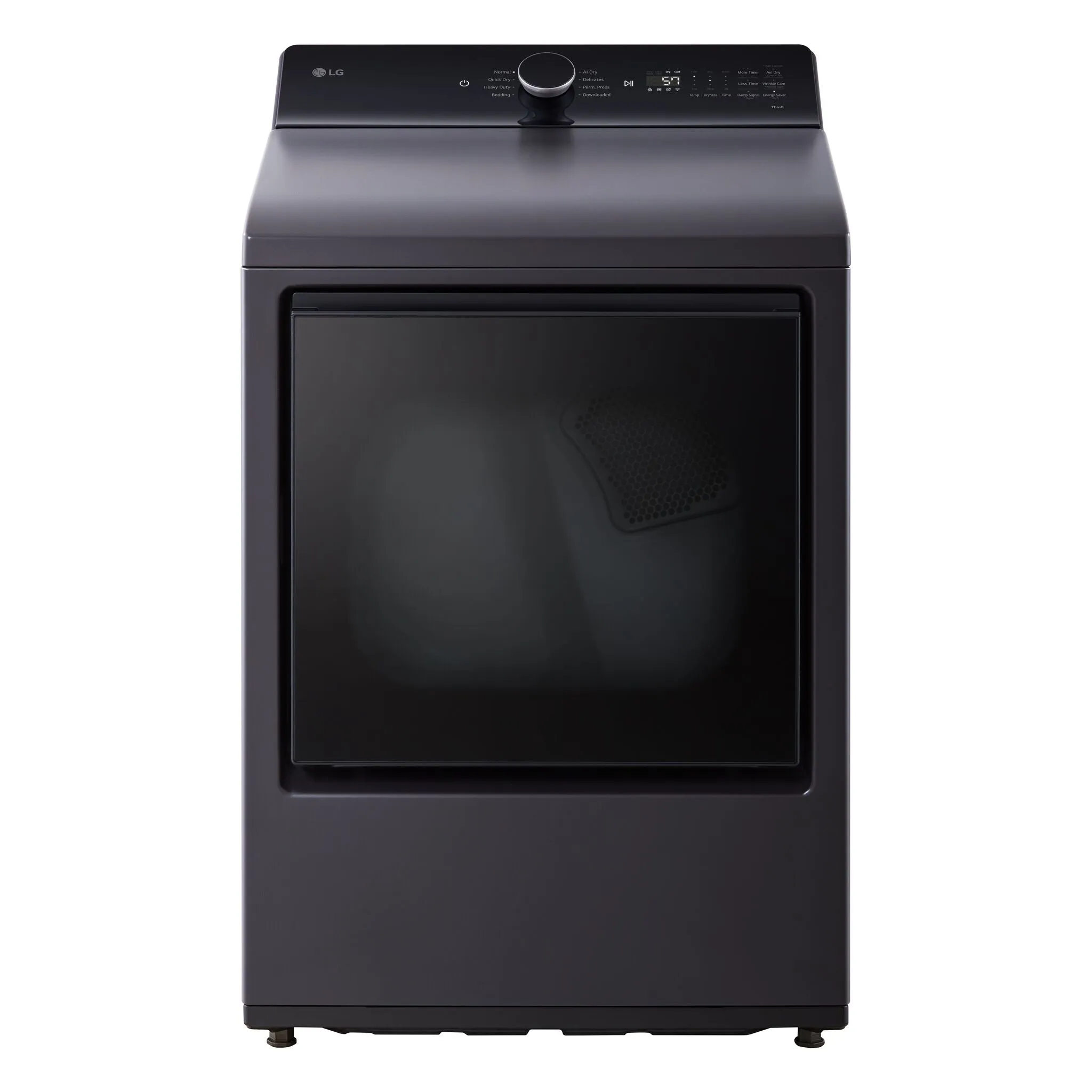 LG Matte Black Electric Dryer with EasyLoad Door (7.3 cu.ft) - DLE8400BE