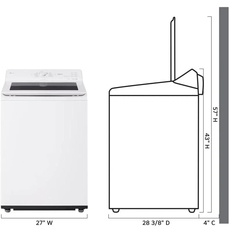LG Top Loading Washer with EasyUnload WT8200CW