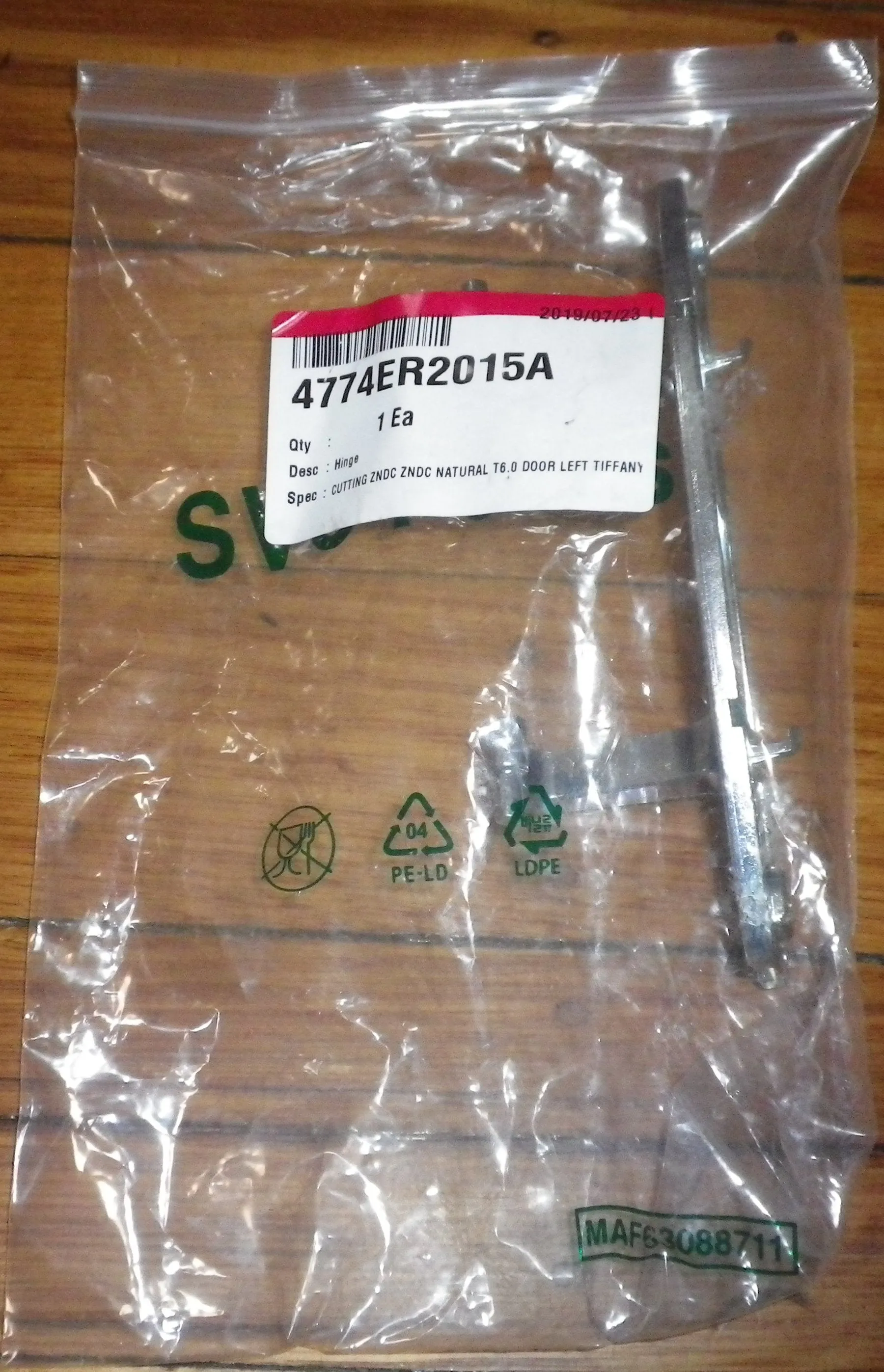 LG WD-1247RD, WD-1248RD Front Loader Door Hinge - Part # 4774ER2015A