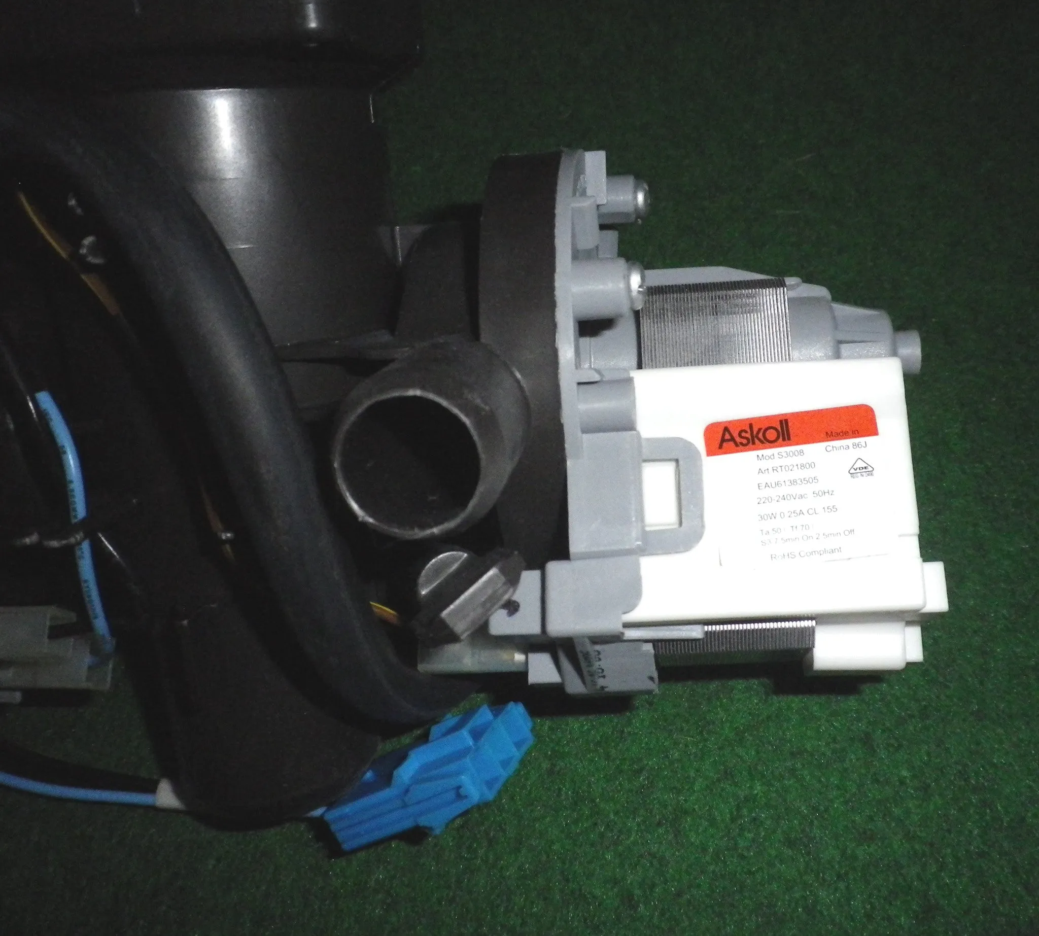 LG WD-1285RD Complete Dual Magnetic Drain Pump Motor Assy - Part # 5859ER1002F