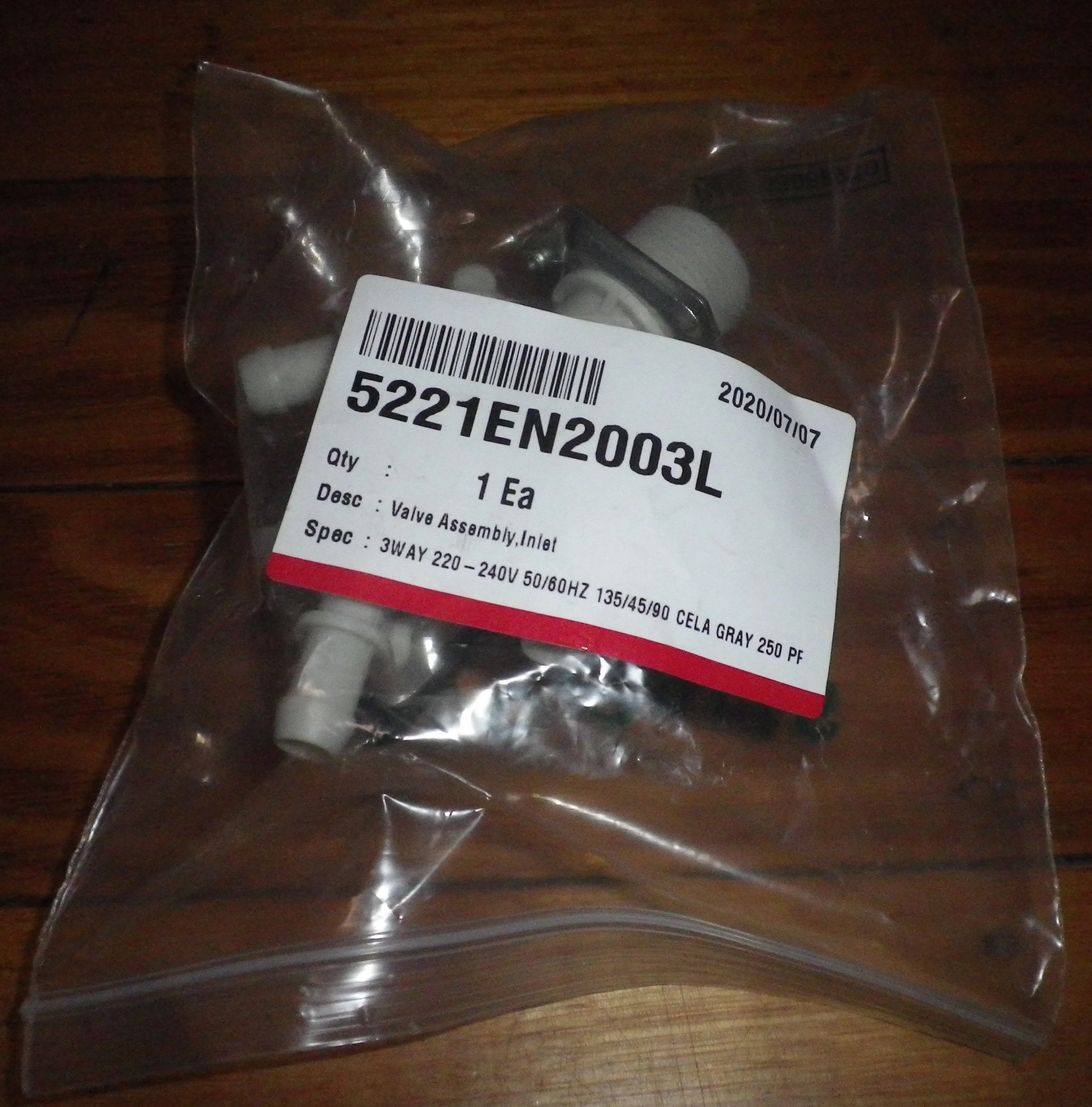 LG WD1409NCW Triple Outlet 10mm Straight Inlet Valve - Part # 5221EN2003L