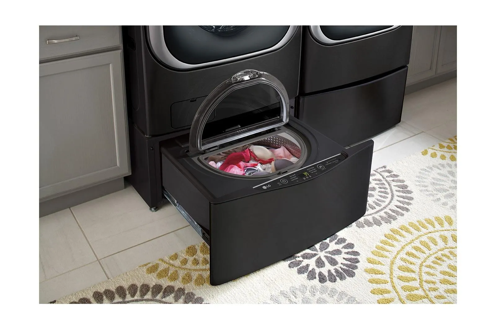 Lg WD200CB 1.0 Cu. Ft. Lg Sidekick&#8482; Pedestal Washer, Lg Twinwash&#8482; Compatible