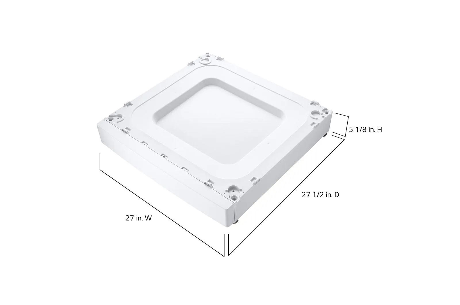 Lg WDPS2W Ada Compliant Laundry Pedestal Riser - White