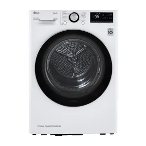 LG White Compact Front Load Dryer with Dual Inverter HeatPump Technology (4.2 Cu.Ft.) - DLHC1455W