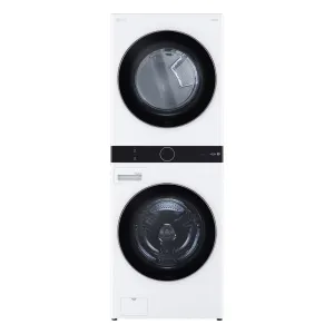 LG White Front Load LG WashTower with Centre Control 5.2 Cu.Ft. Steam Washer and 7.4 Cu. Ft. Electric Dryer - WKE100HWA