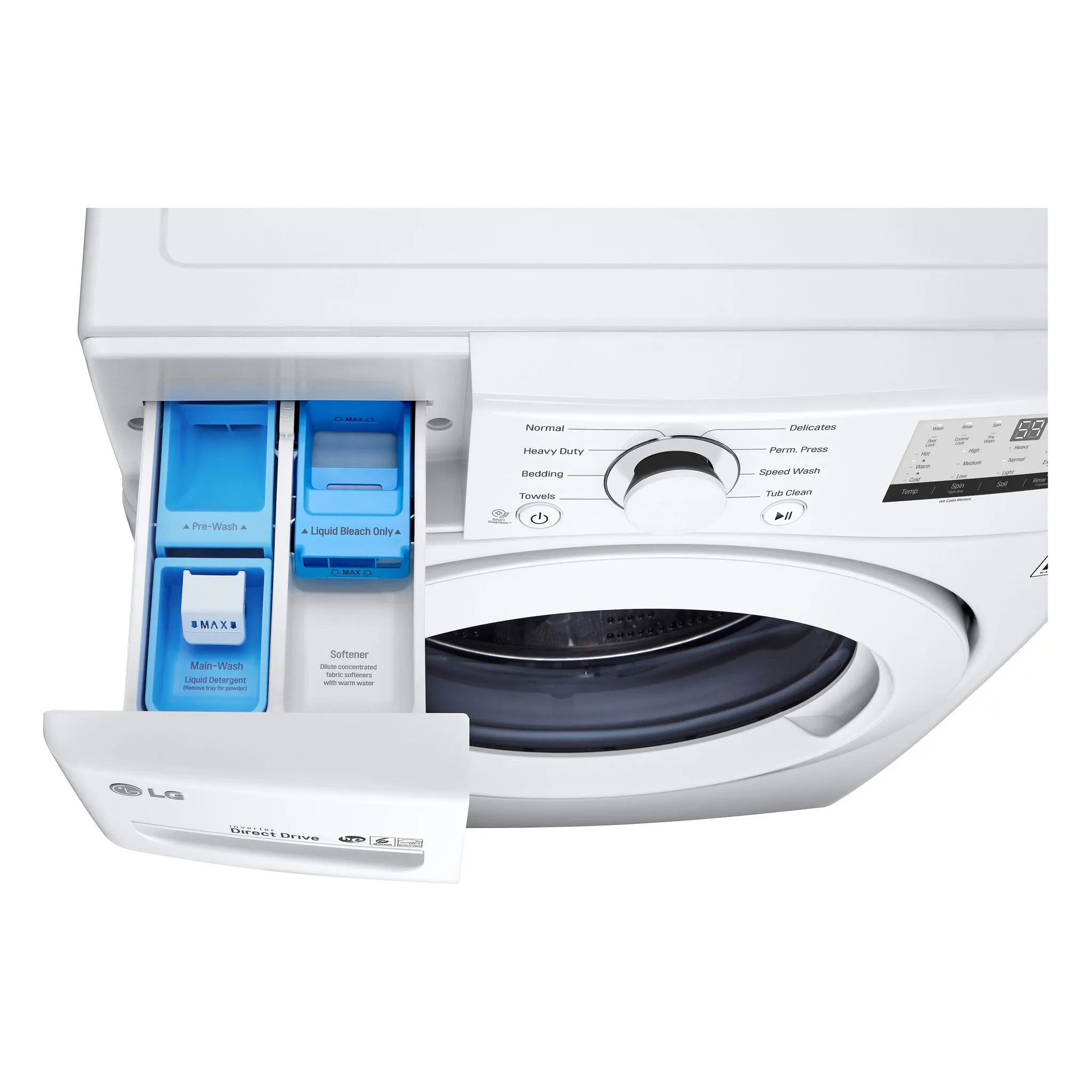 LG White Front Load Washer with 6Motion Technology (5.2 Cu.Ft) - WM3400CW