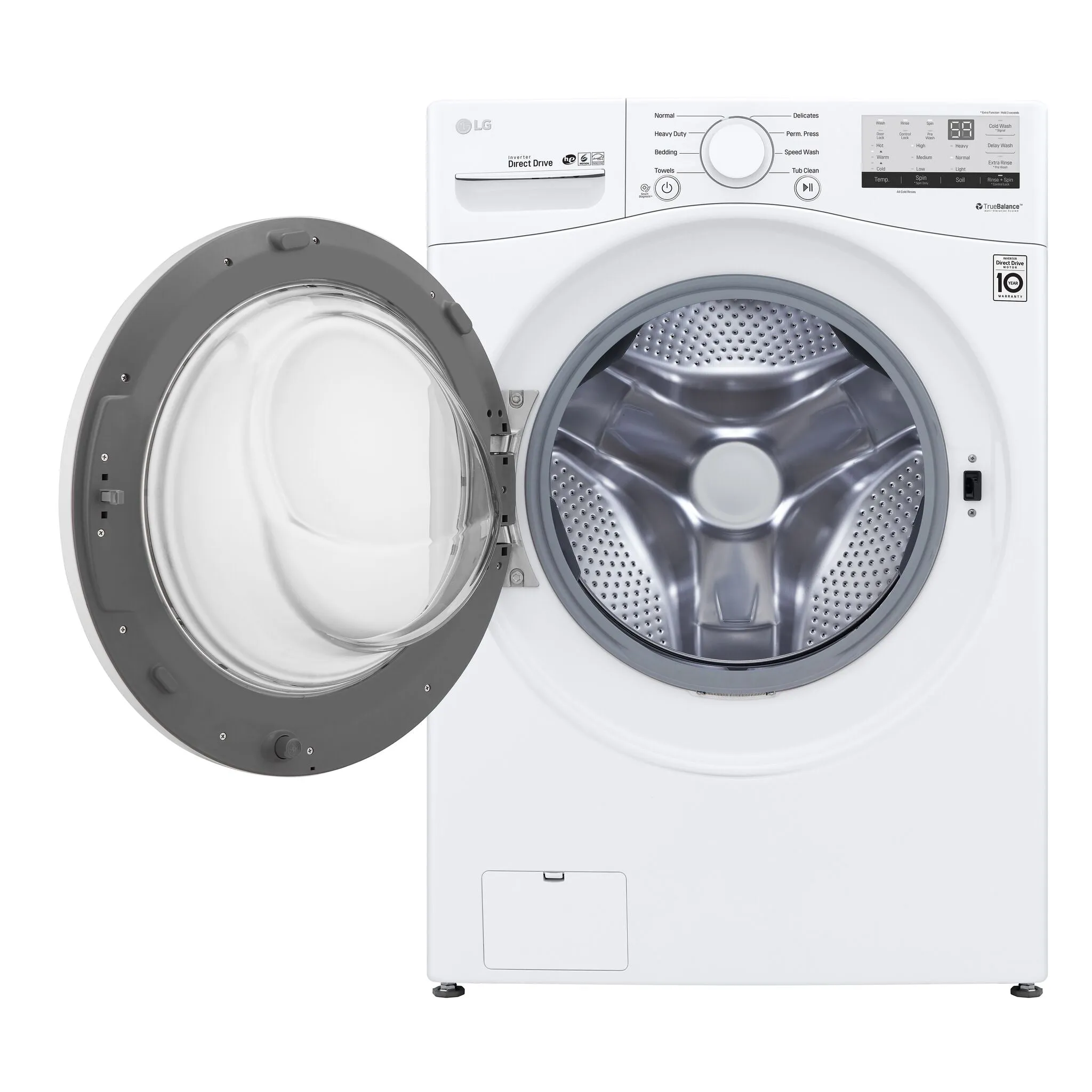 LG White Front Load Washer with 6Motion Technology (5.2 Cu.Ft) - WM3400CW