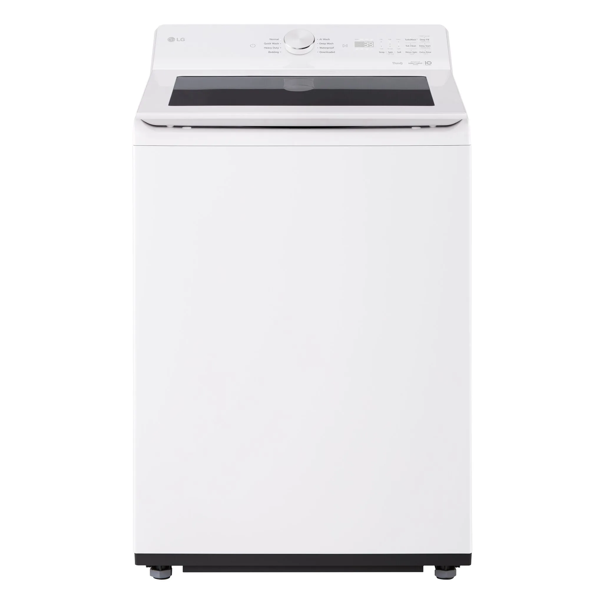 LG White Mega Capacity Smart Top Load Washer with 4-Way Agitator (5.6 Cu. Ft) - WT8205CW