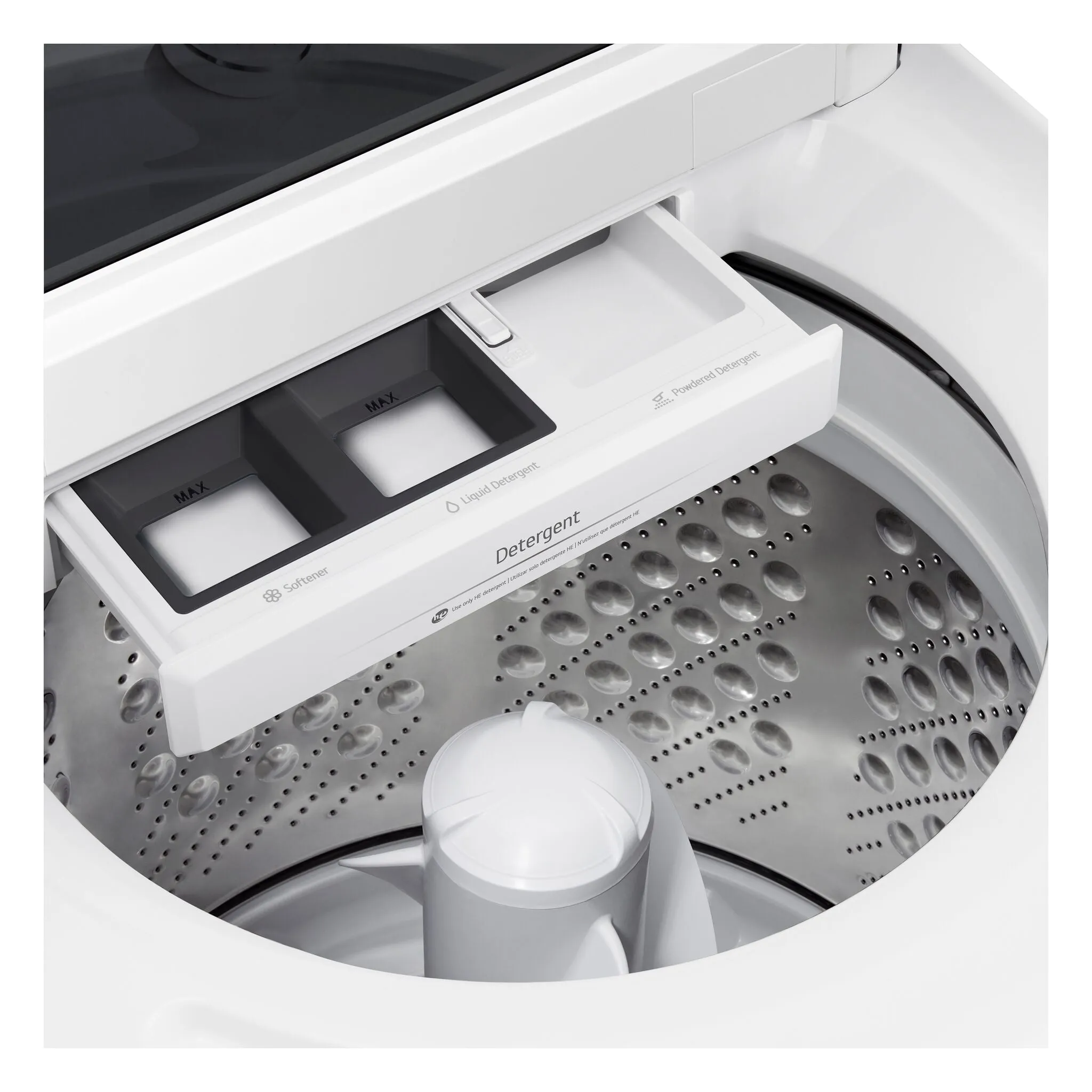 LG White Mega Capacity Smart Top Load Washer with 4-Way Agitator (5.6 Cu. Ft) - WT8205CW