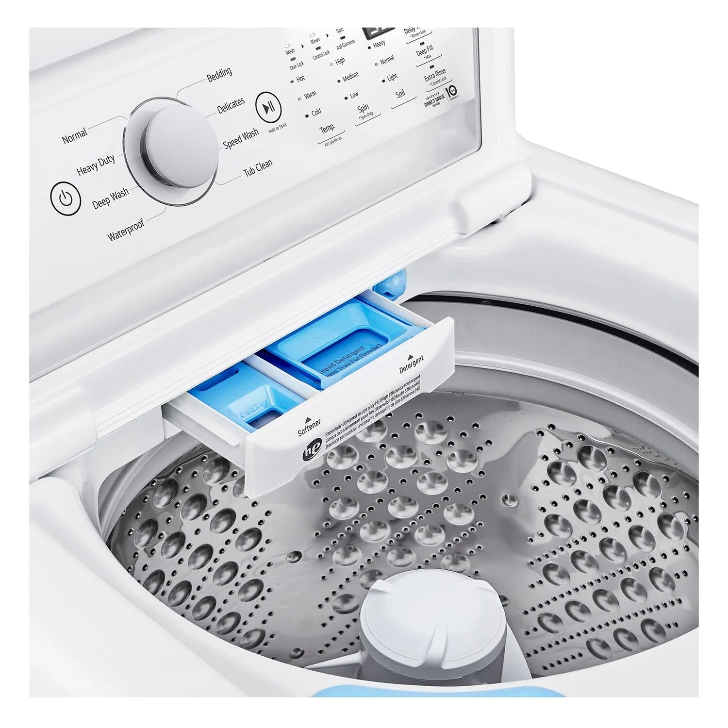 LG White Top Load Agitator Washer with 6Motion Technology (5.6 Cu. Ft) - WT7155CW