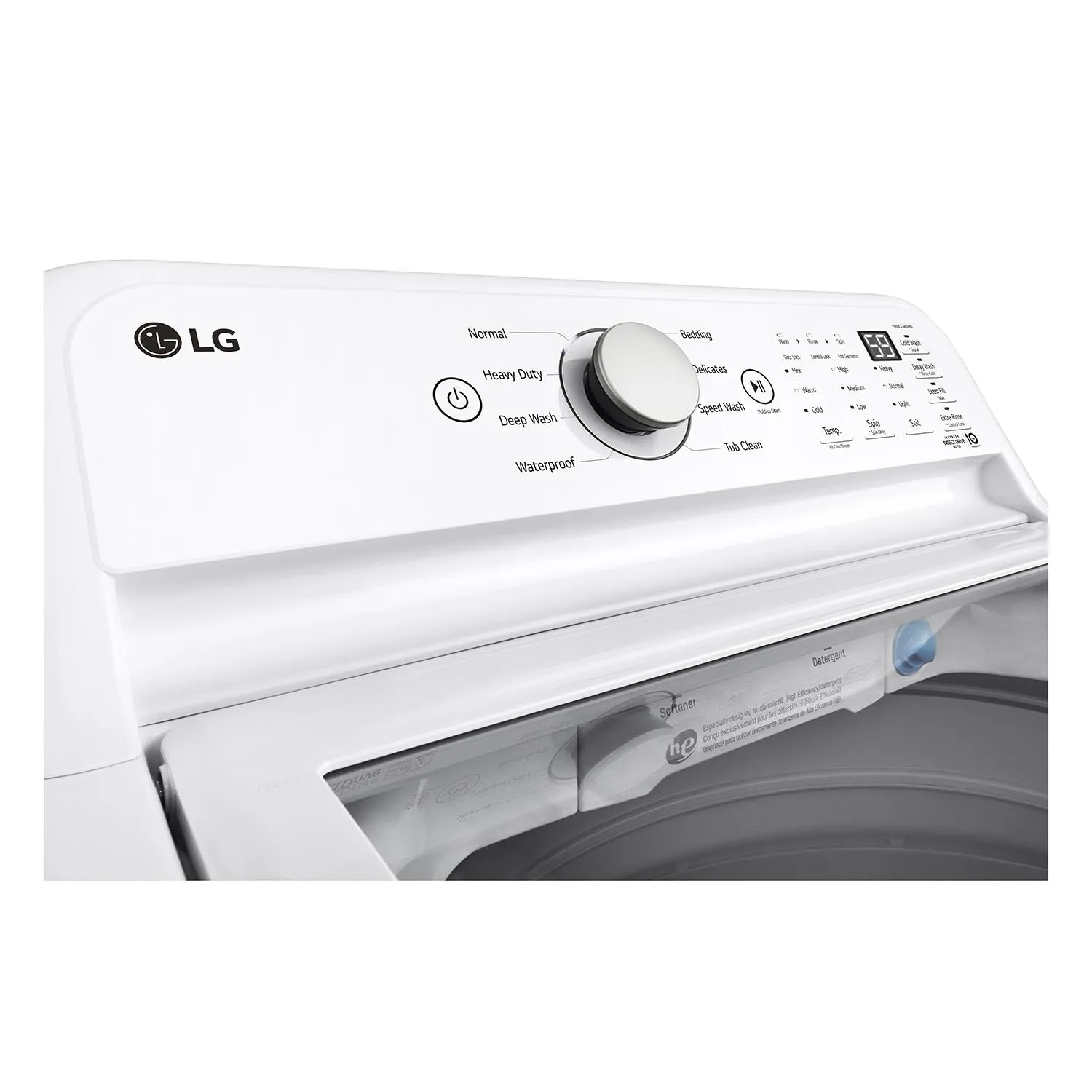 LG White Top Load Agitator Washer with 6Motion Technology (5.6 Cu. Ft) - WT7155CW