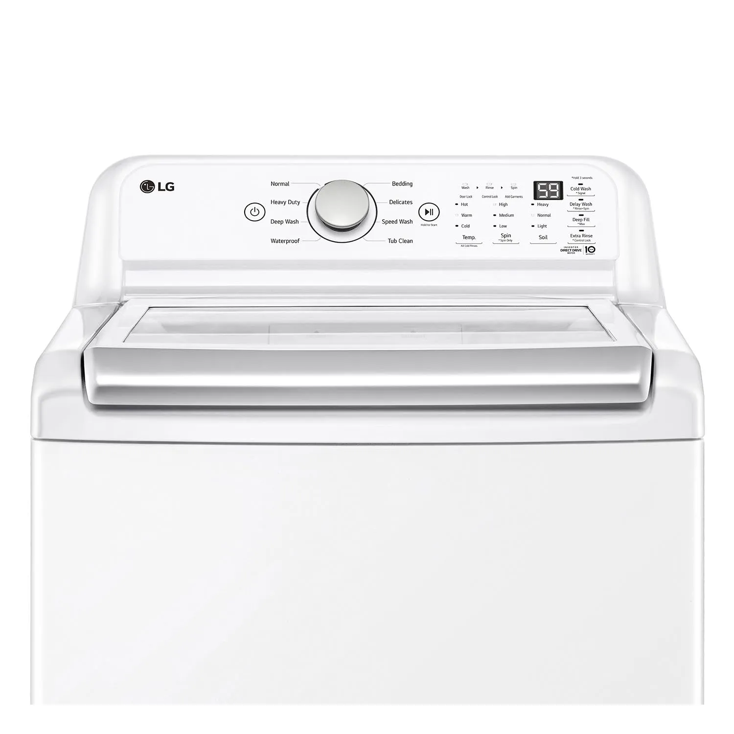 LG White Top Load Agitator Washer with 6Motion Technology (5.6 Cu. Ft) - WT7155CW