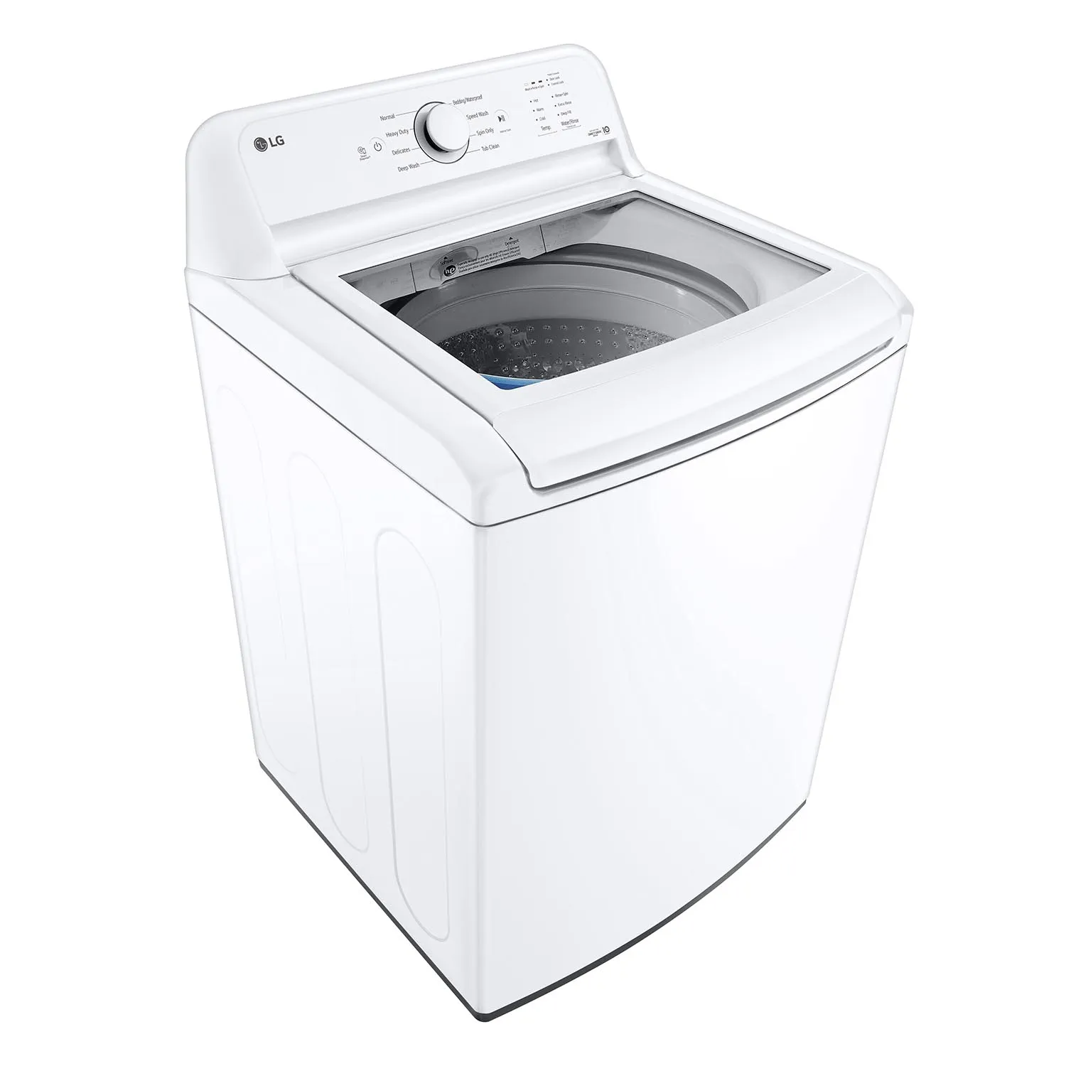LG White Top Load Washer with Agitator and SlamProof Glass Lid (4.8 Cu. Ft) -WT6105CW