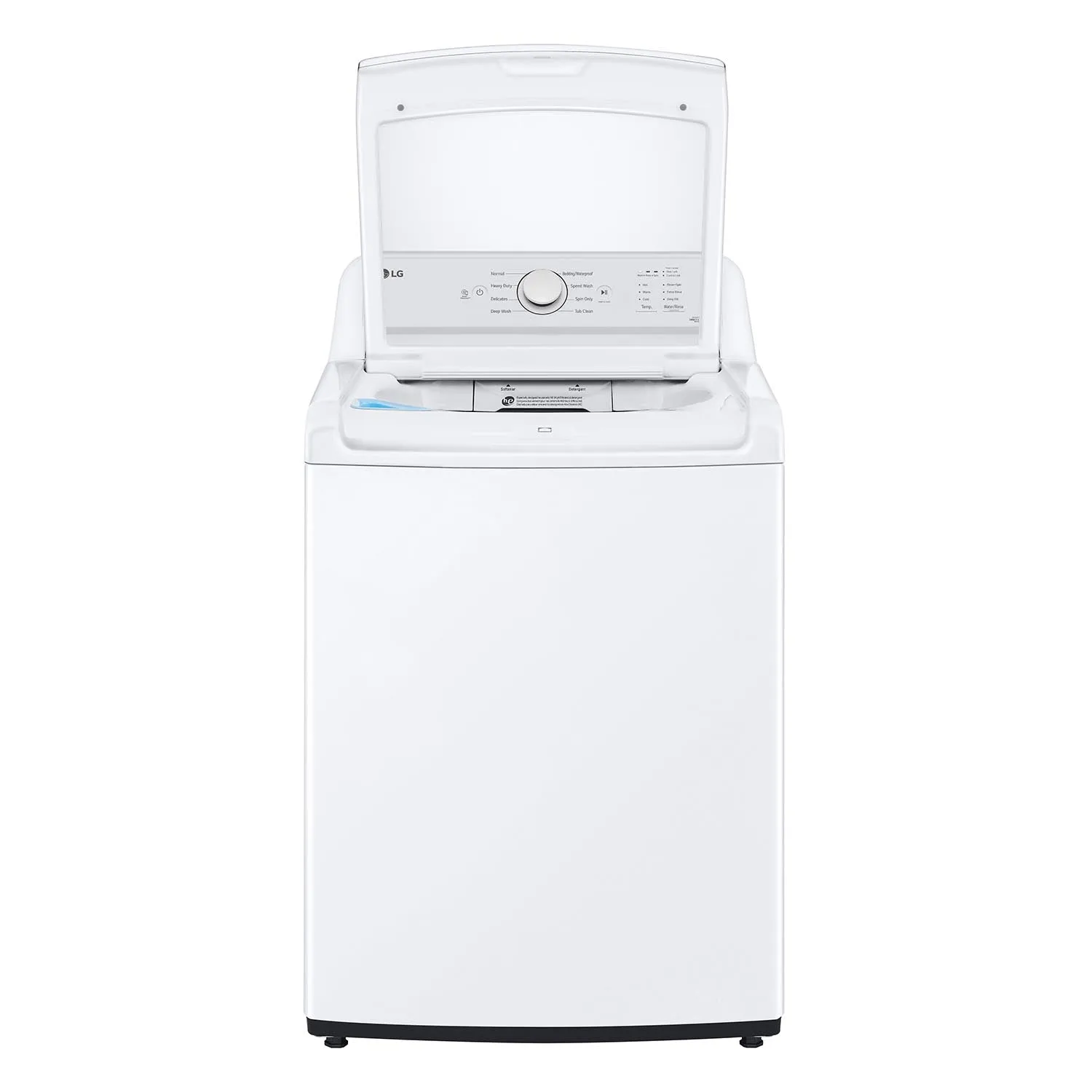 LG White Top Load Washer with Agitator and SlamProof Glass Lid (4.8 Cu. Ft) -WT6105CW