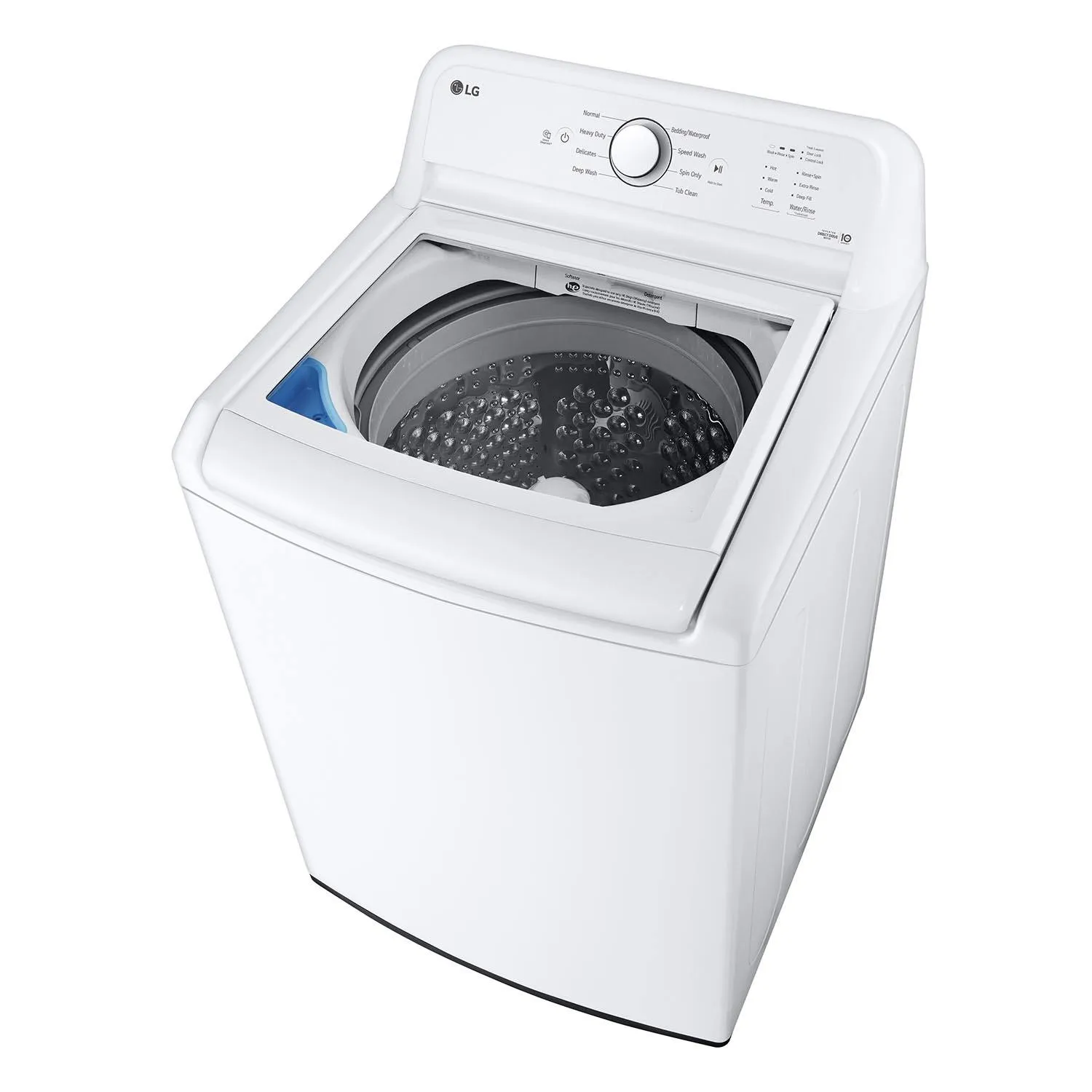 LG White Top Load Washer with Agitator and SlamProof Glass Lid (4.8 Cu. Ft) -WT6105CW