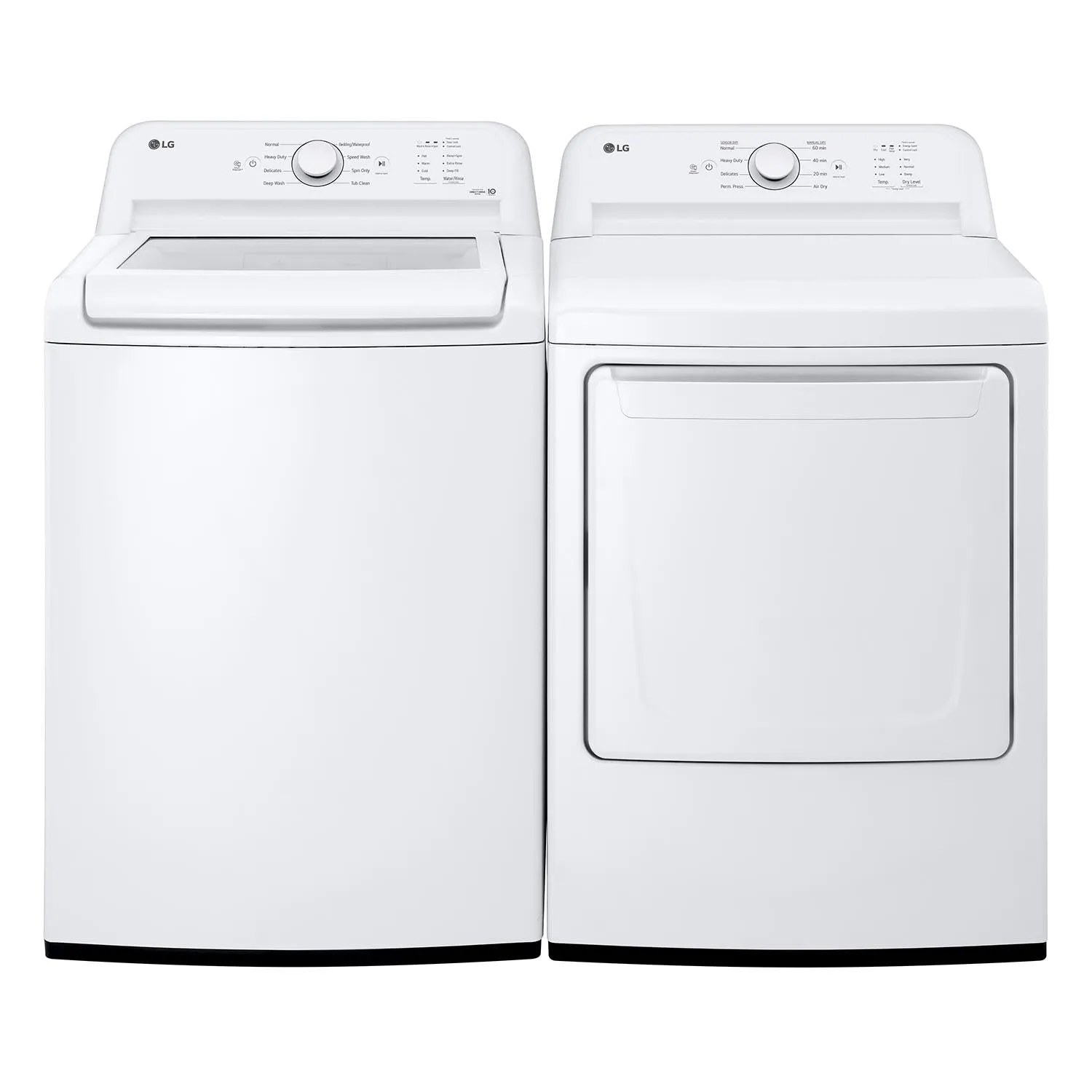 LG White Top Load Washer with Agitator and SlamProof Glass Lid (4.8 Cu. Ft) -WT6105CW