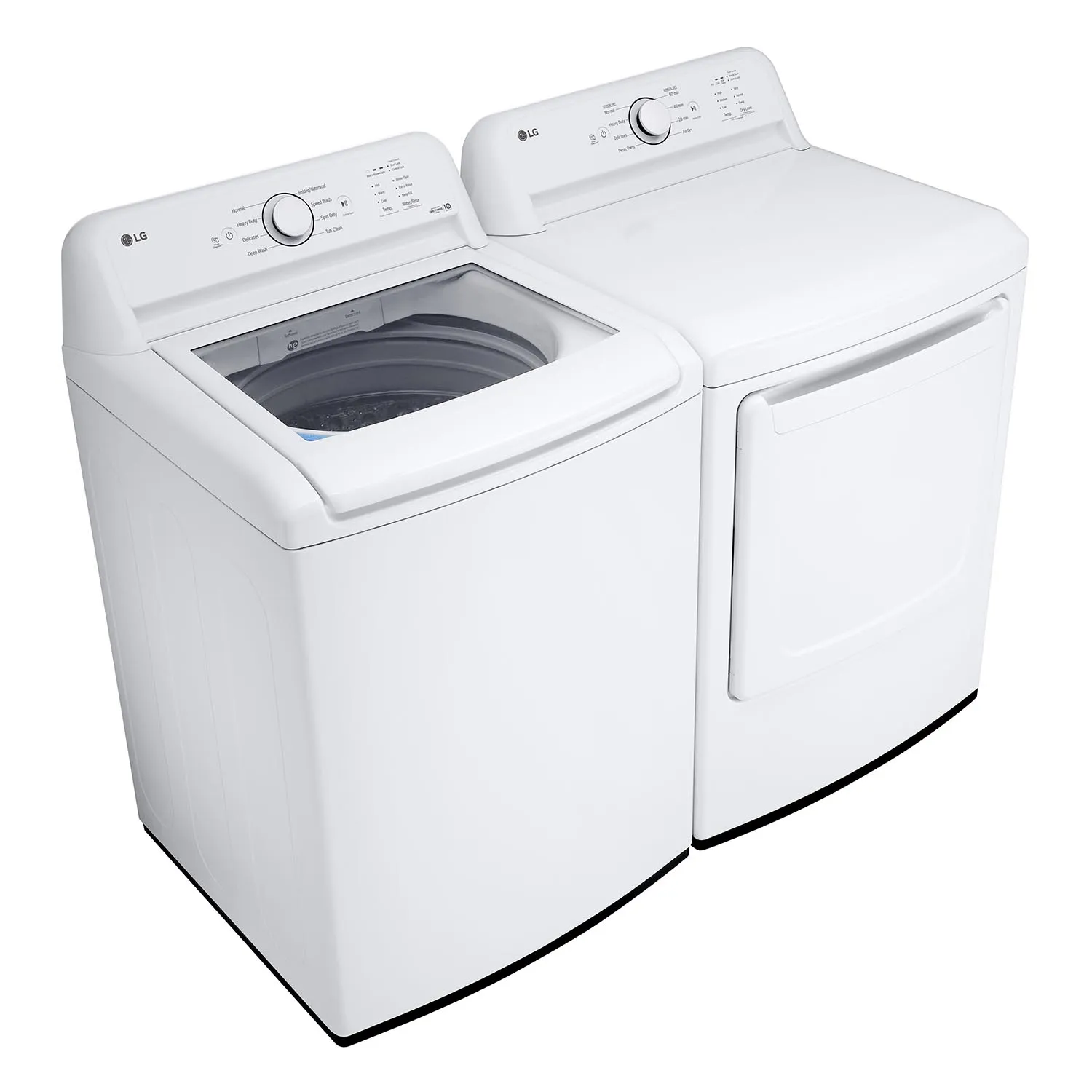 LG White Top Load Washer with Agitator and SlamProof Glass Lid (4.8 Cu. Ft) -WT6105CW