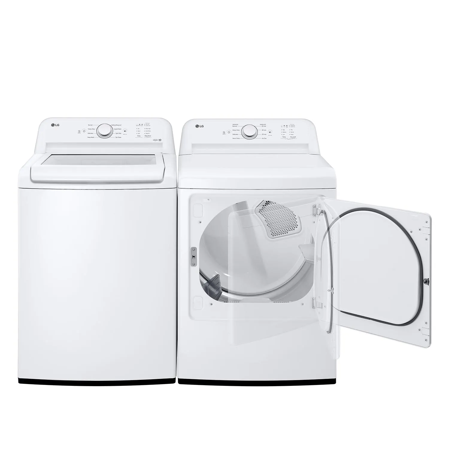 LG White Top Load Washer with Agitator and SlamProof Glass Lid (4.8 Cu. Ft) -WT6105CW