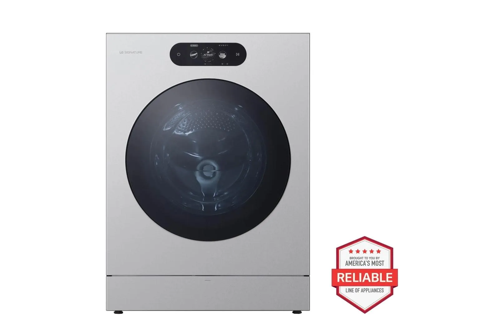 Lg WM9900HSA Lg Signature 5.8 Cu. Ft. Mega Capacity Smart Front Load Washer With Built-In Intelligence, Turbowash 360(Degree), Ezdispense And Touch Lcd Control