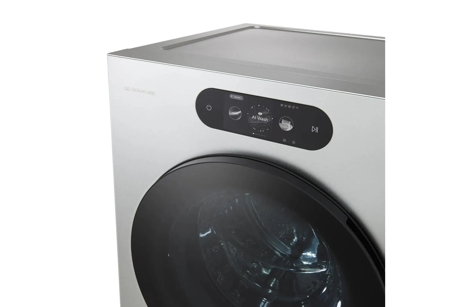 Lg WM9900HSA Lg Signature 5.8 Cu. Ft. Mega Capacity Smart Front Load Washer With Built-In Intelligence, Turbowash 360(Degree), Ezdispense And Touch Lcd Control
