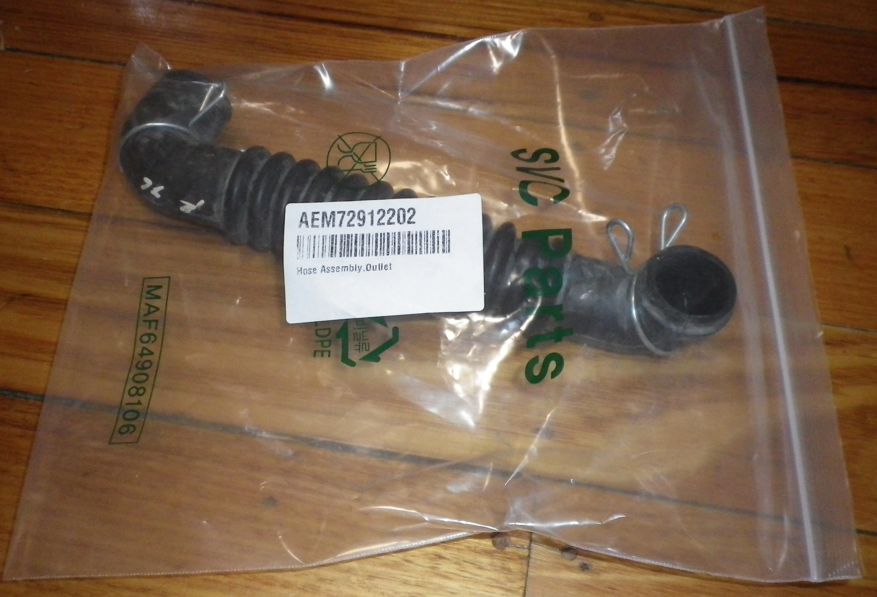 LG WT-H650 Washer Tub to Electric Pump Hose - Part # AEM72912202