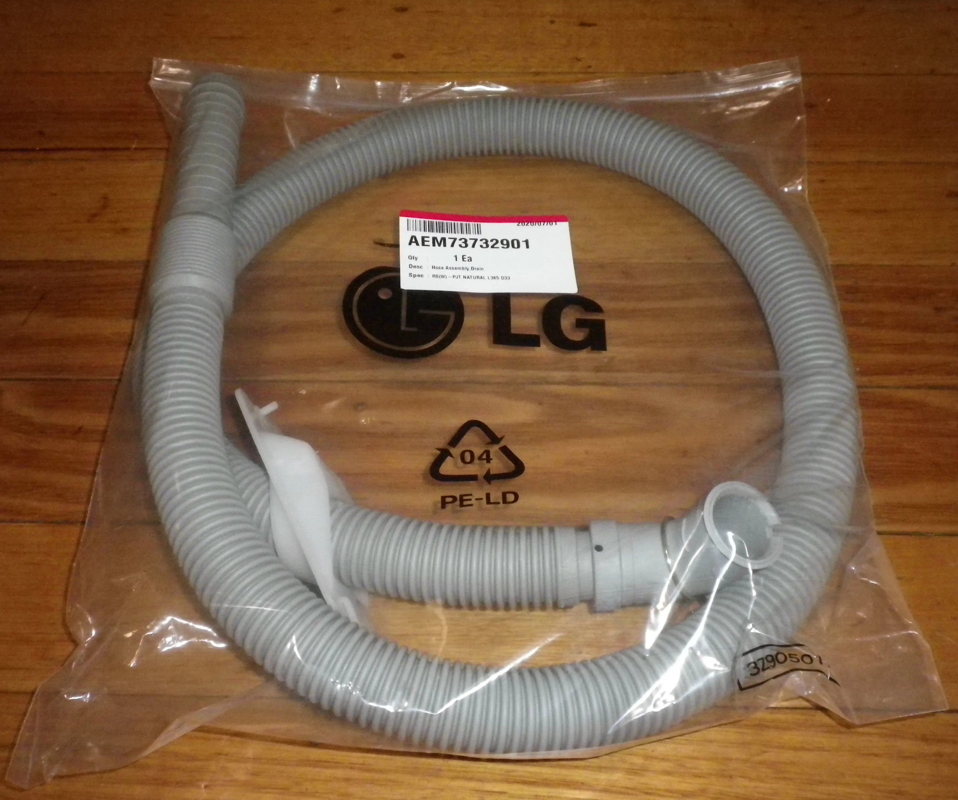 LG WT-R8751, WT-R854 Washer Complete Drain Hose Assembly - Part # AEM73732901